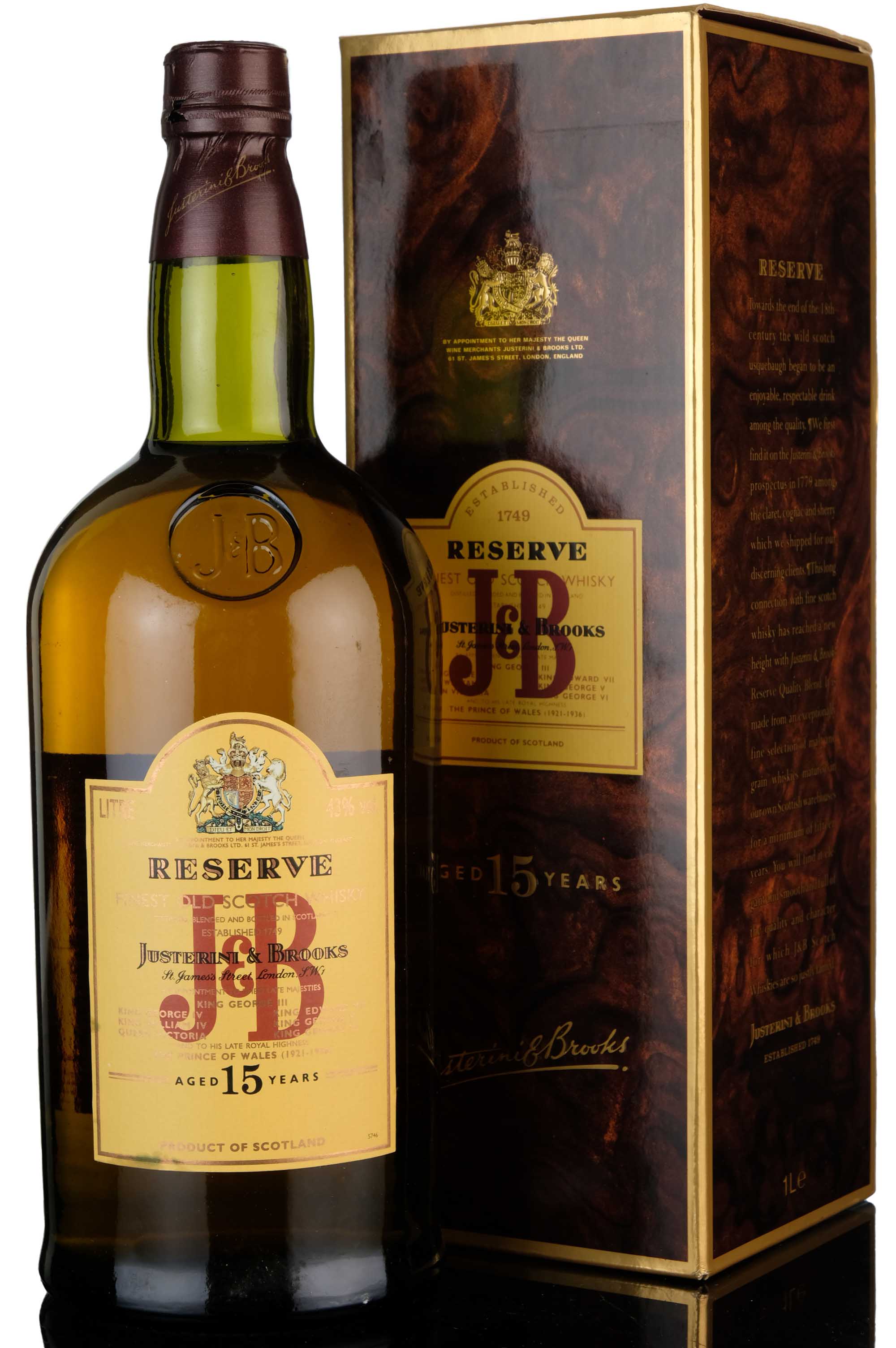 J&B Reserve 15 Year Old - 1 Litre