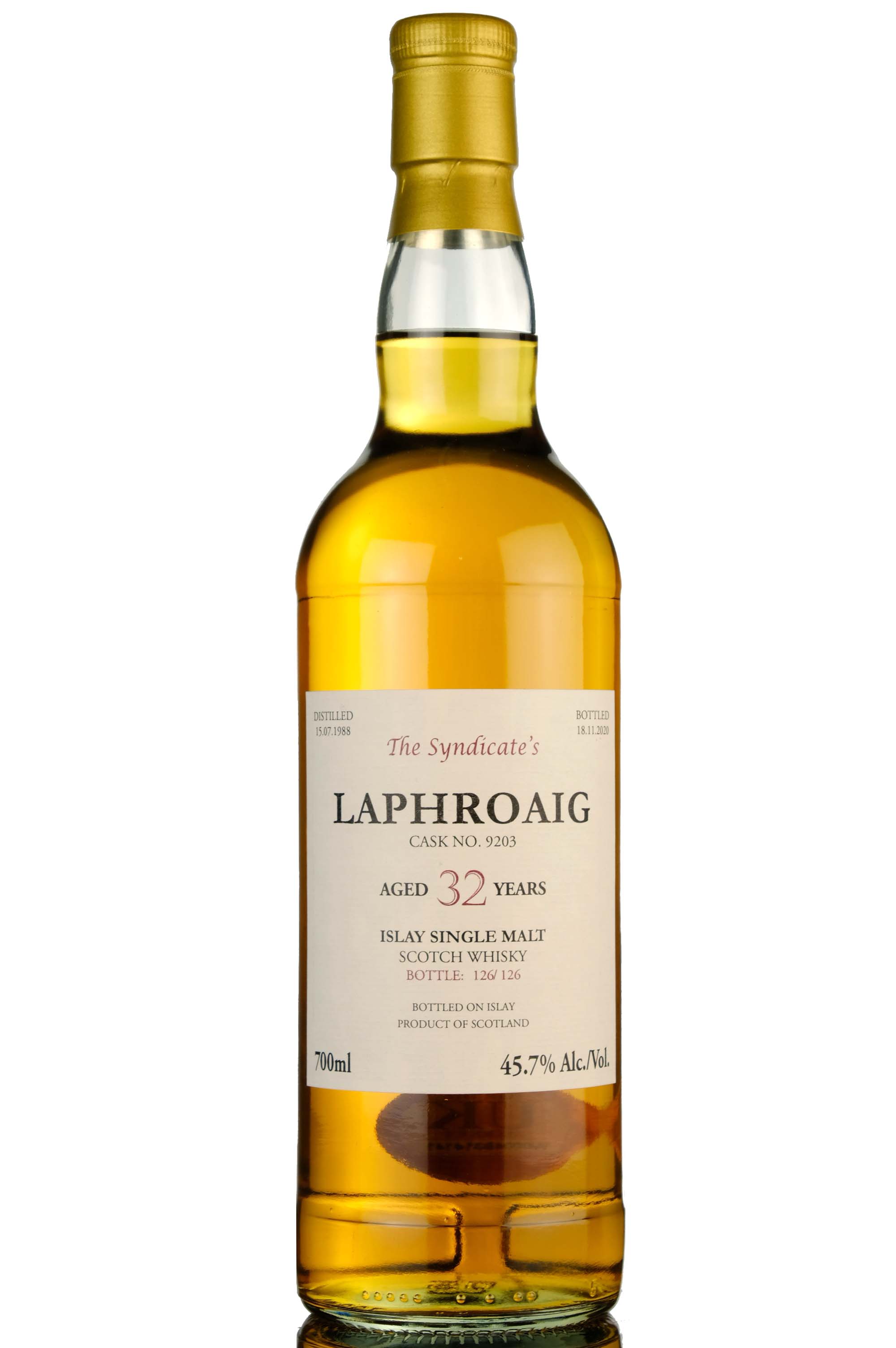 Laphroaig 1988-2020 - 32 Year Old - The Syndicate - Single Cask 9203