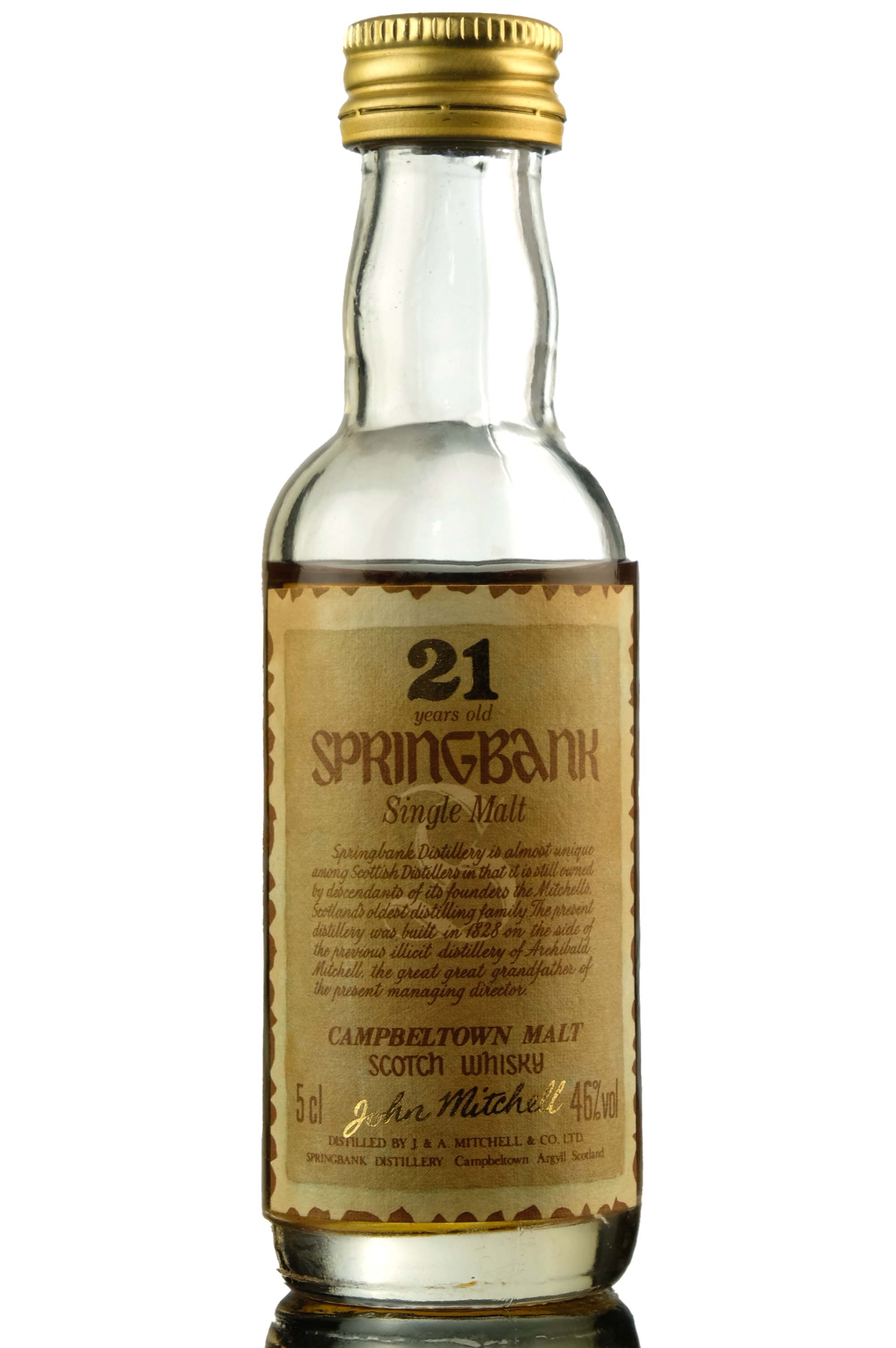 Springbank 21 Year Old Miniature