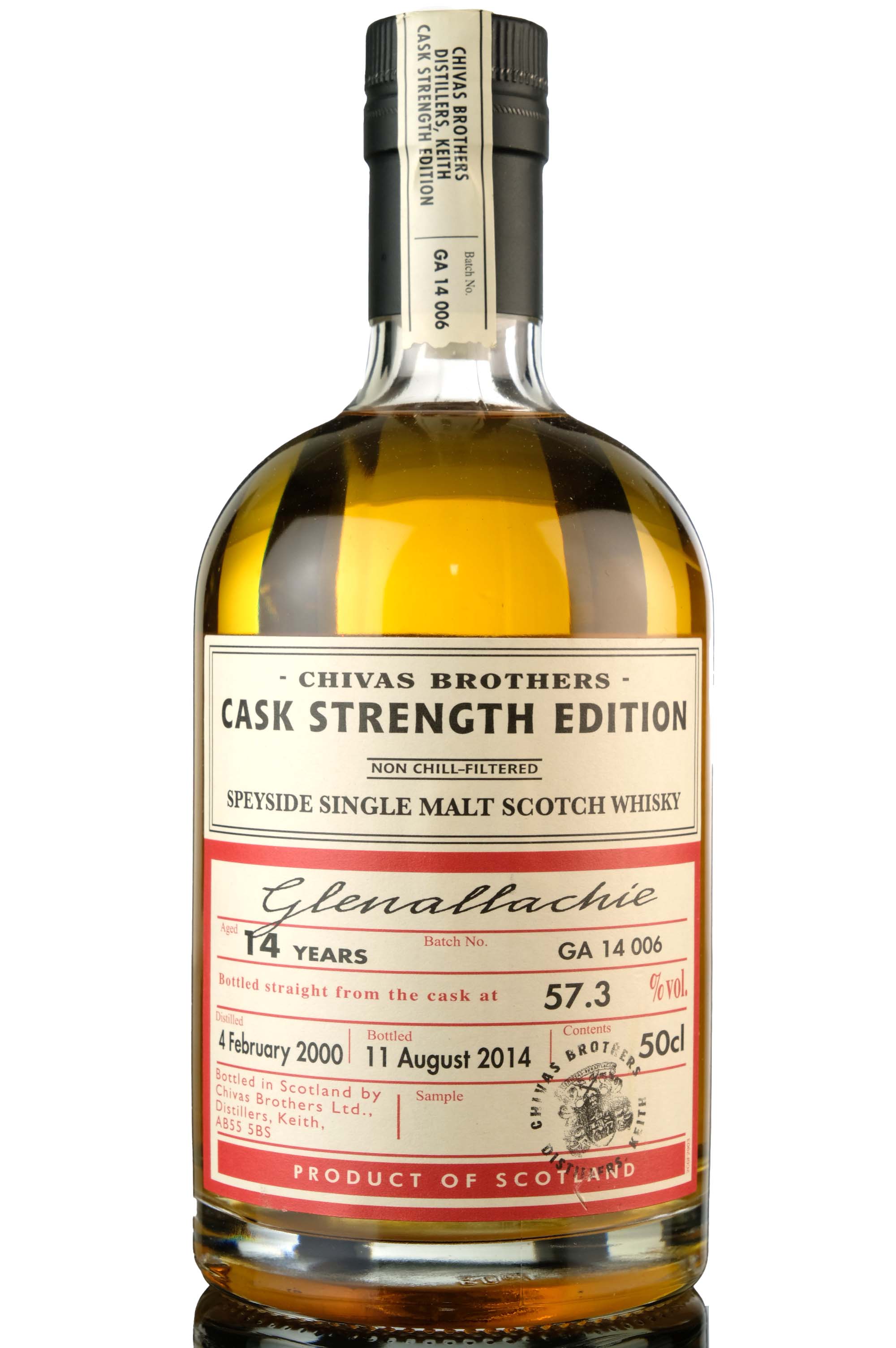 Glenallachie 2000-2014 - 14 Year Old - Chivas Brothers Cask Strength Edition