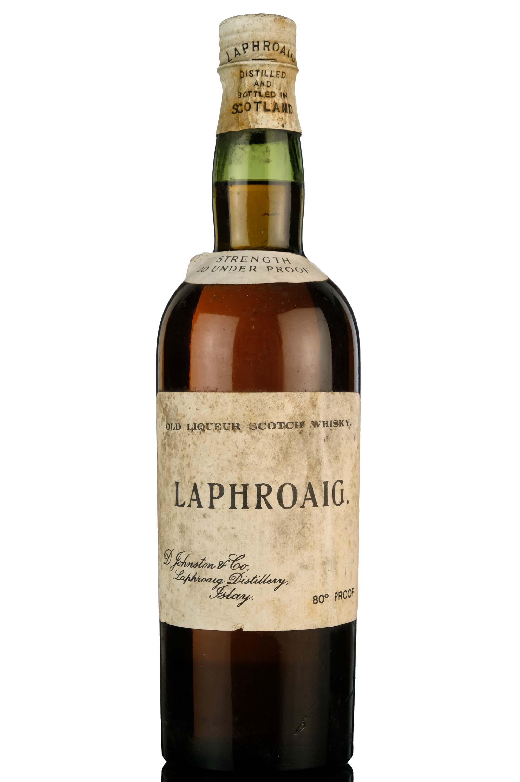 Laphroaig Old Liqueur Scotch Whisky - 1940s