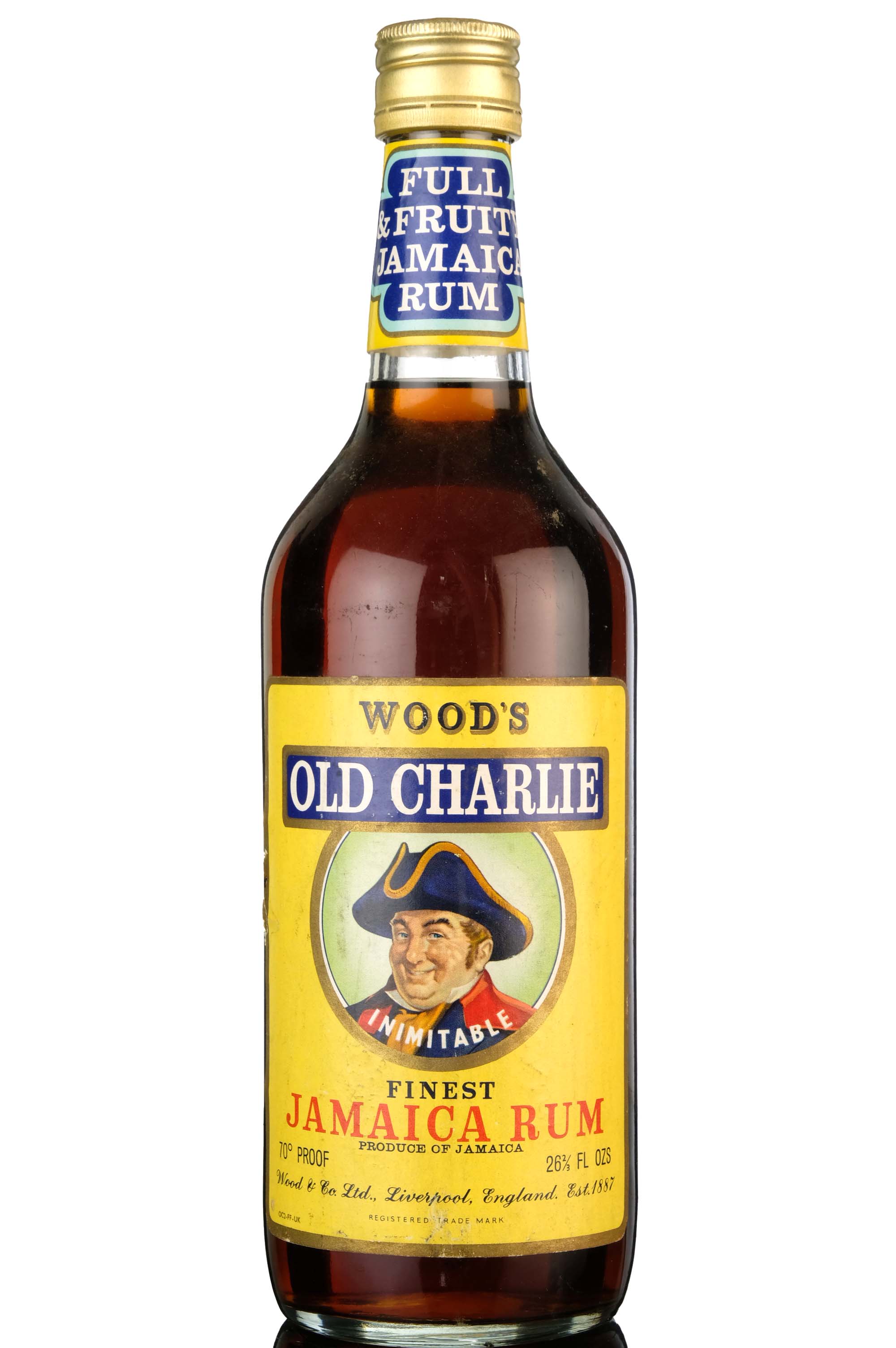 Woods Old Charlie Finest Jamaica Rum - 1970s