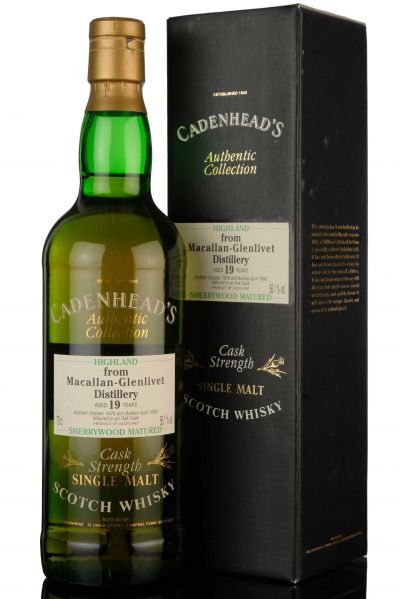 MACALLAN 1976-1995 - 19 YEAR OLD - CADENHEADS AUTHENTIC COLLECTION - SHERRY CASK