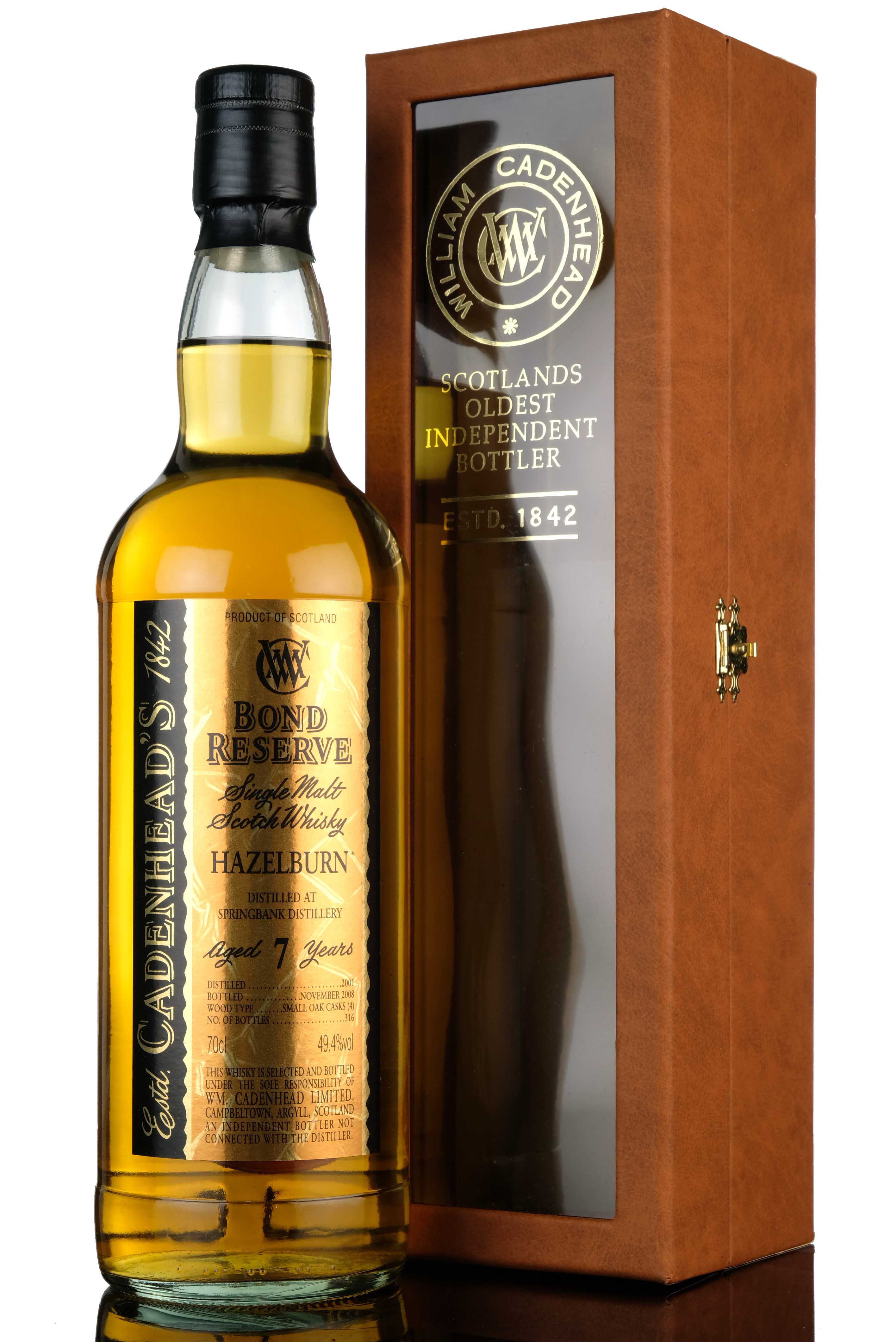 Hazelburn 2001-2008 - 7 Year Old - Cadenheads Bond Reserve