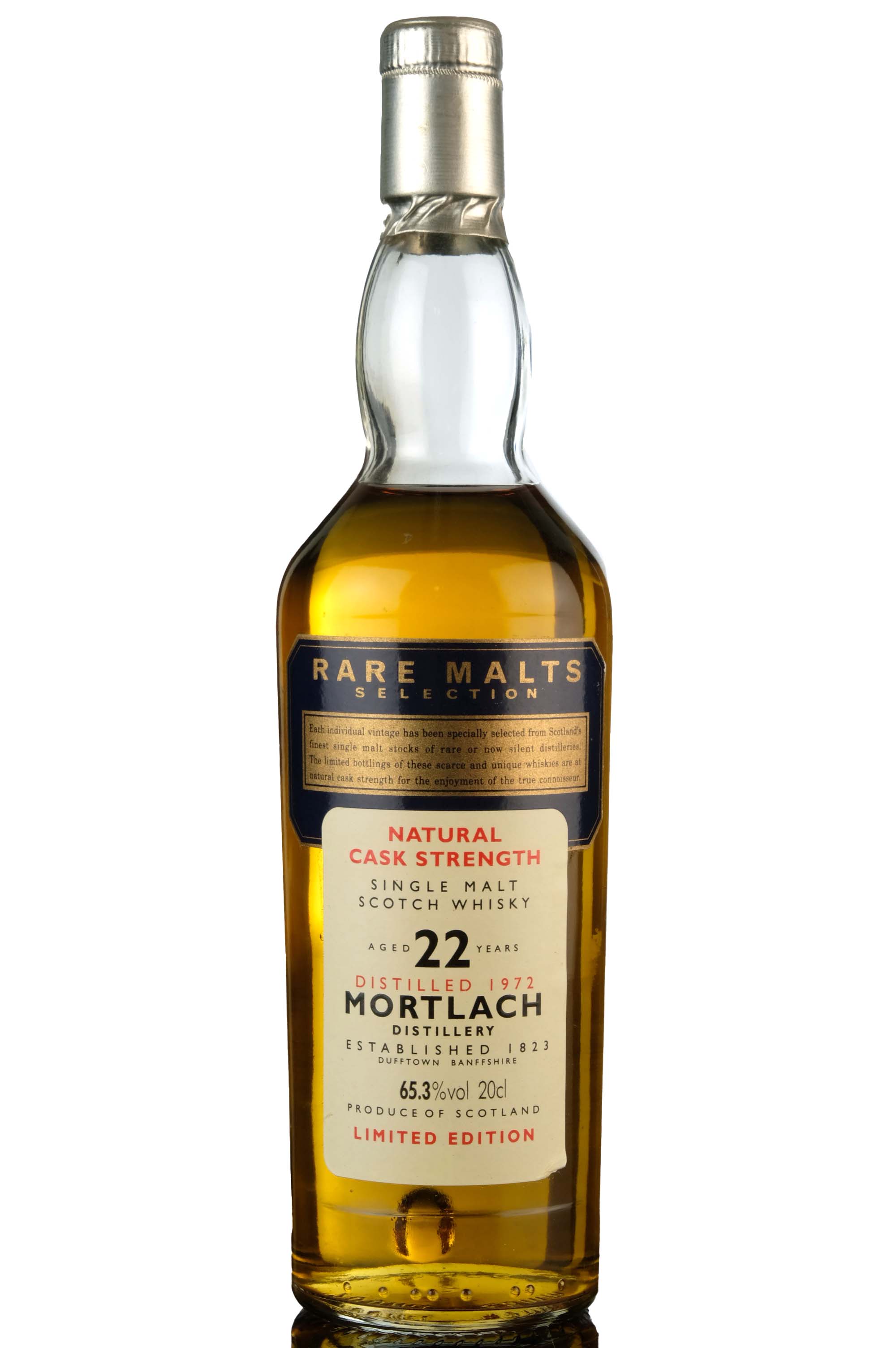 Mortlach 1972 - 22 Year Old - Rare Malts 65.3% - Quarter Bottle