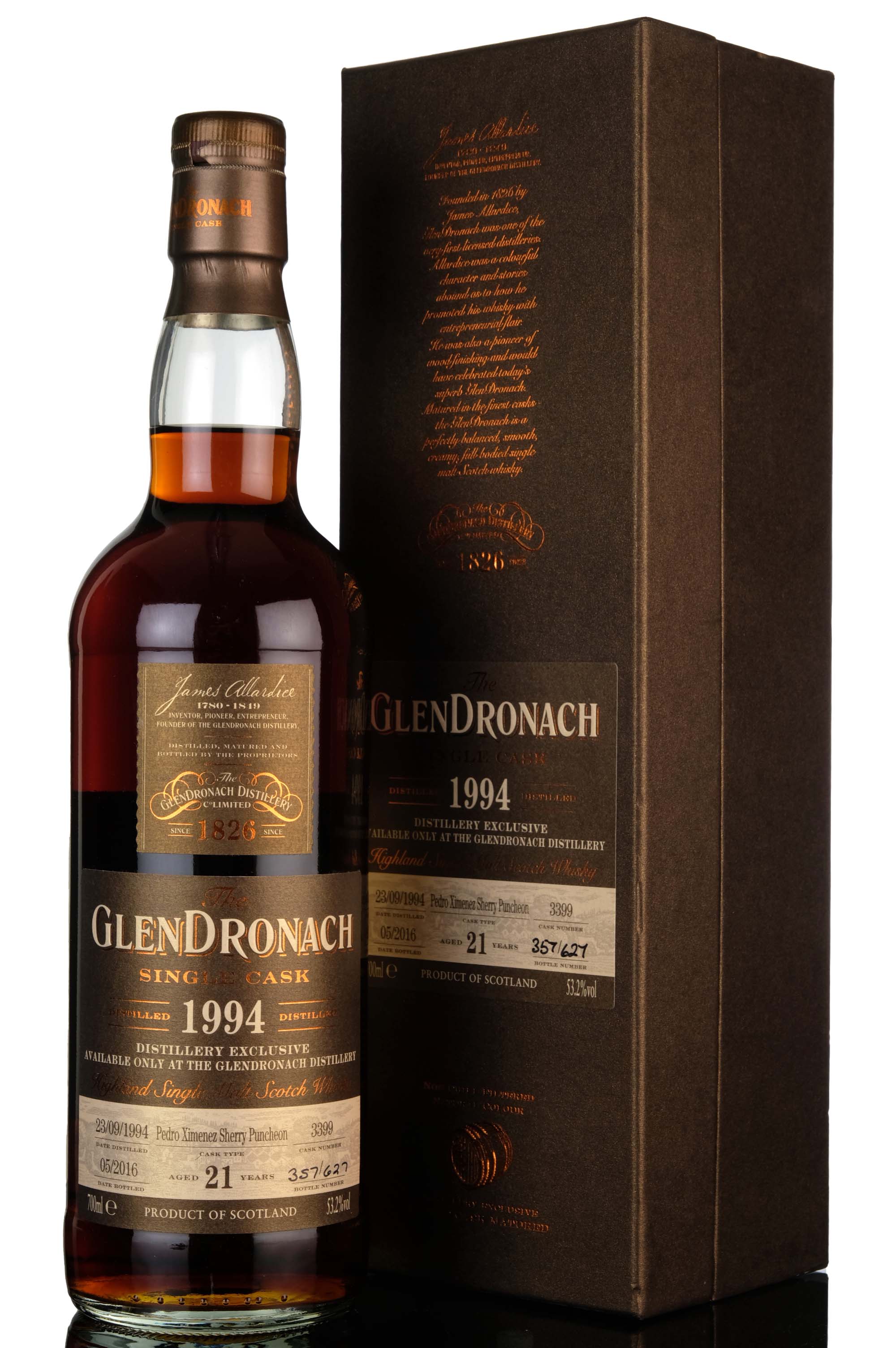 Glendronach 1994-2016 - 21 Year Old - Single Cask 3399 - Distillery Exclusive