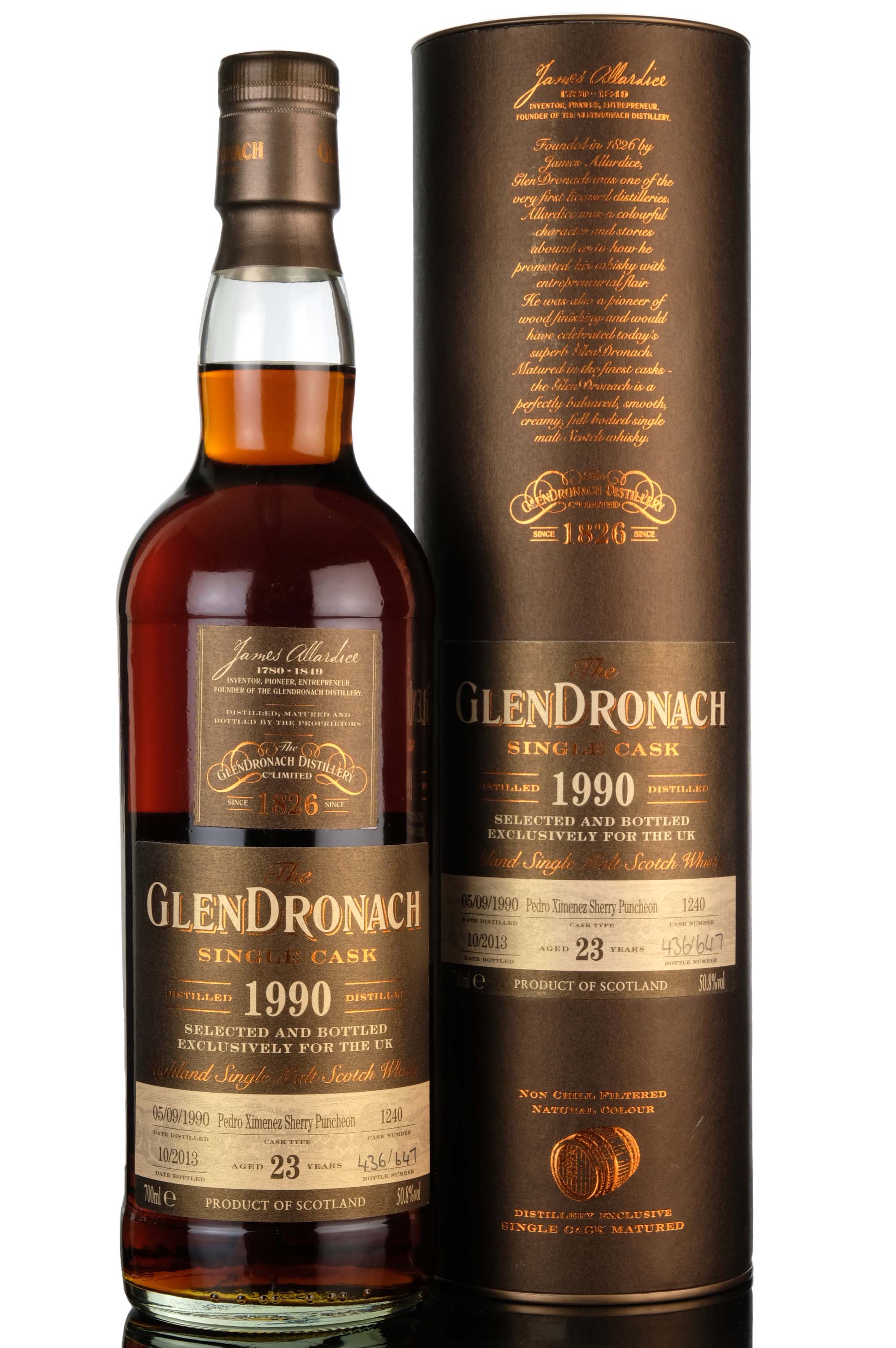 Glendronach 1990-2013 - 23 Year Old - Single Cask 1240 - UK Exclusive