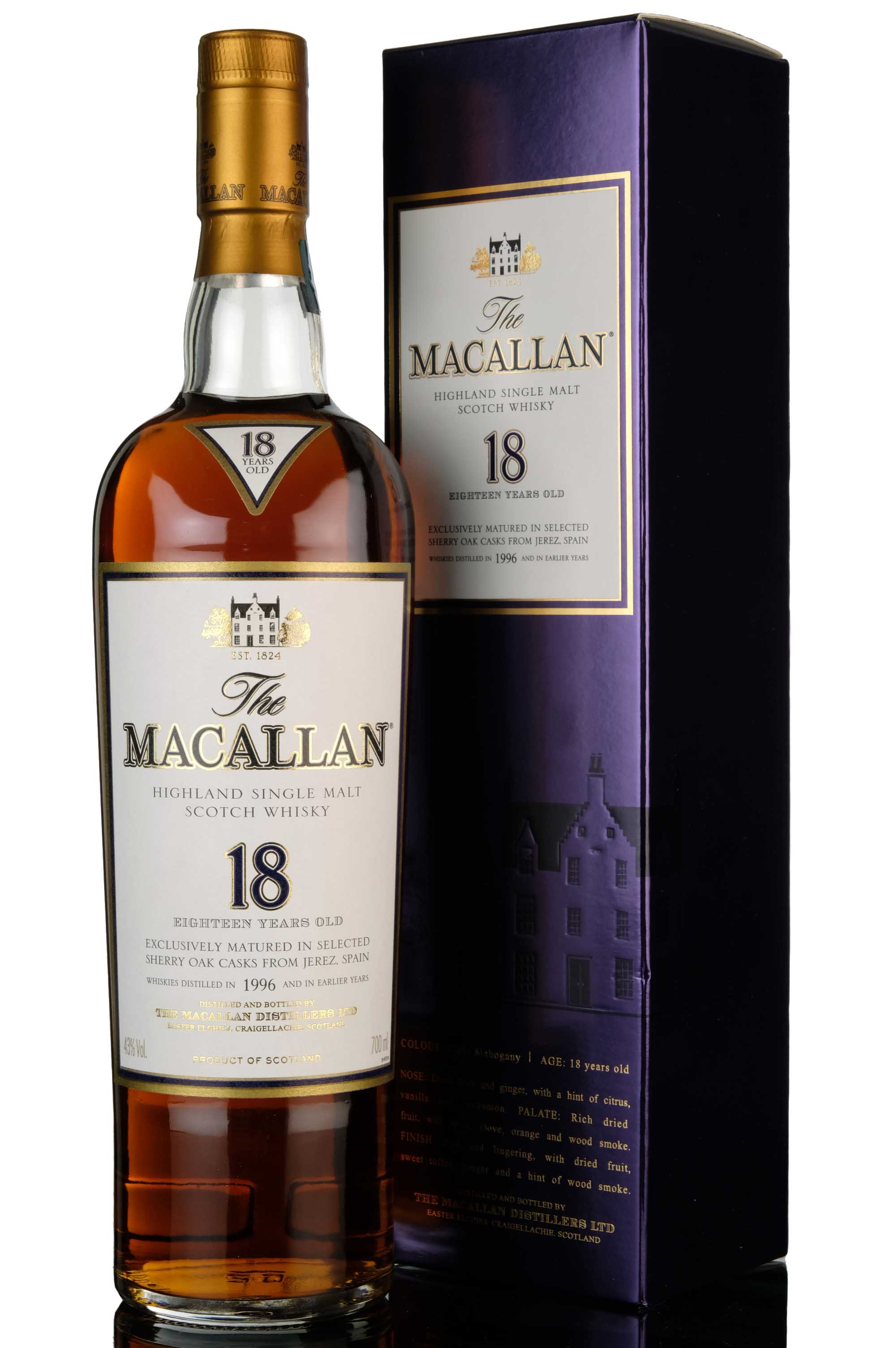 Macallan 1996 - 18 Year Old - Sherry Cask