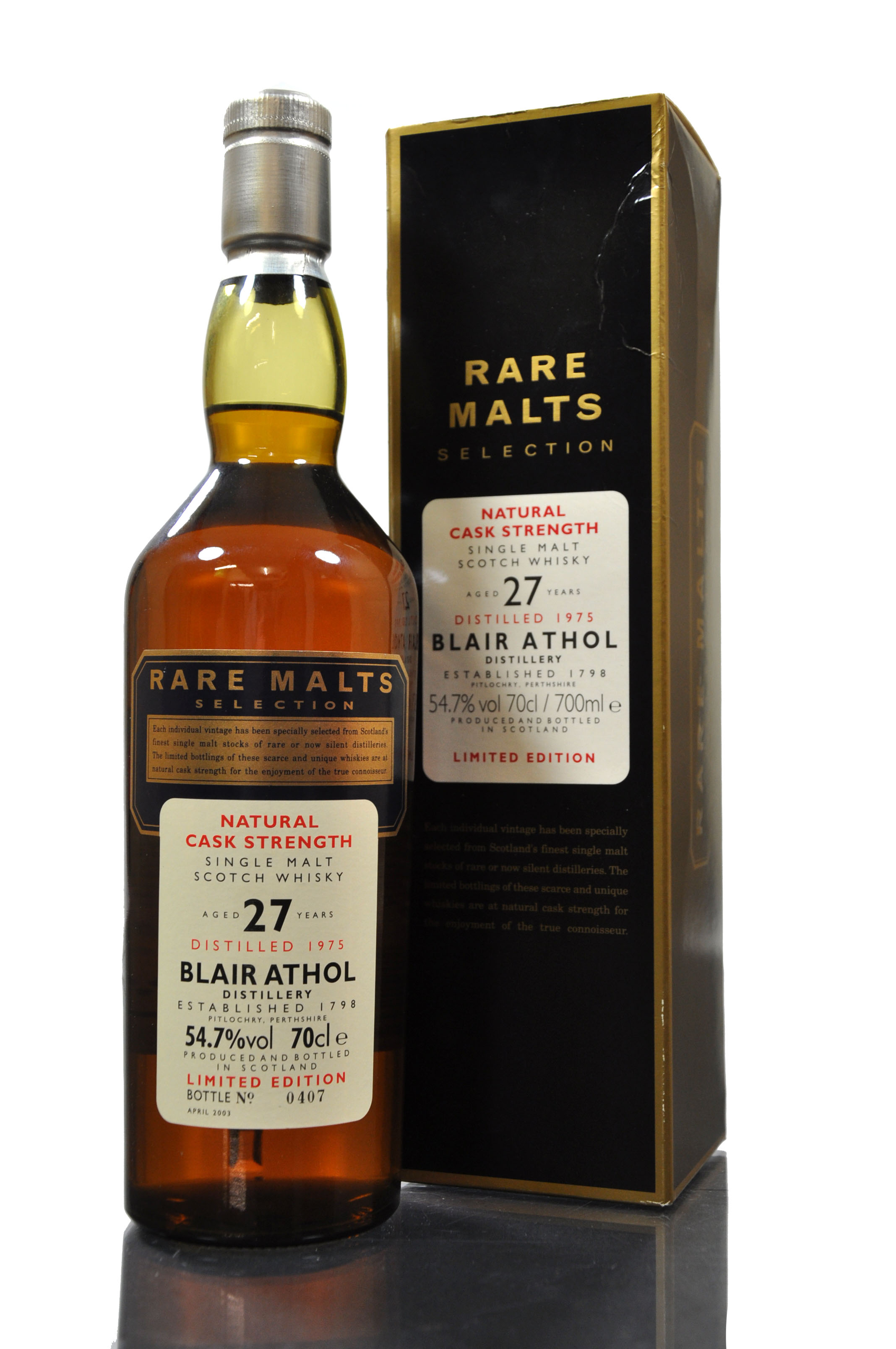 Blair Athol 1975-2003 - 27 Year Old - Rare Malts 54.7%