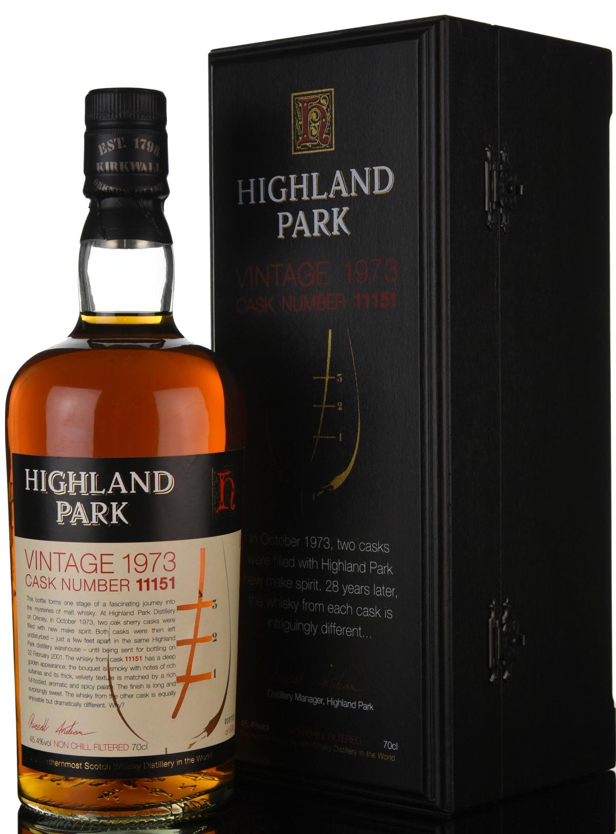 Highland Park 1973-2001 - 28 Year Old - Oddbins Exclusive - Cask 11151