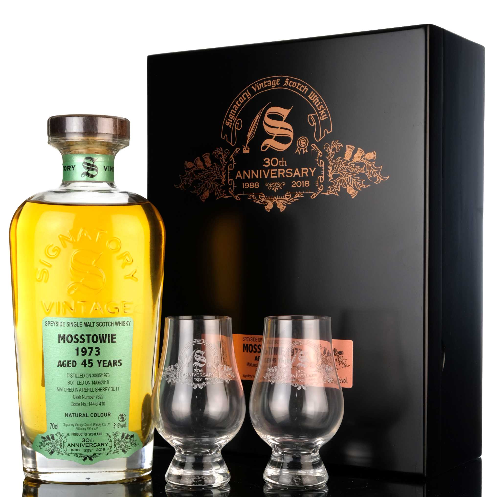 Mosstowie 1973-2018 - 45 Year Old - Signatory Vintage 30th Anniversary - Single Cask 7622