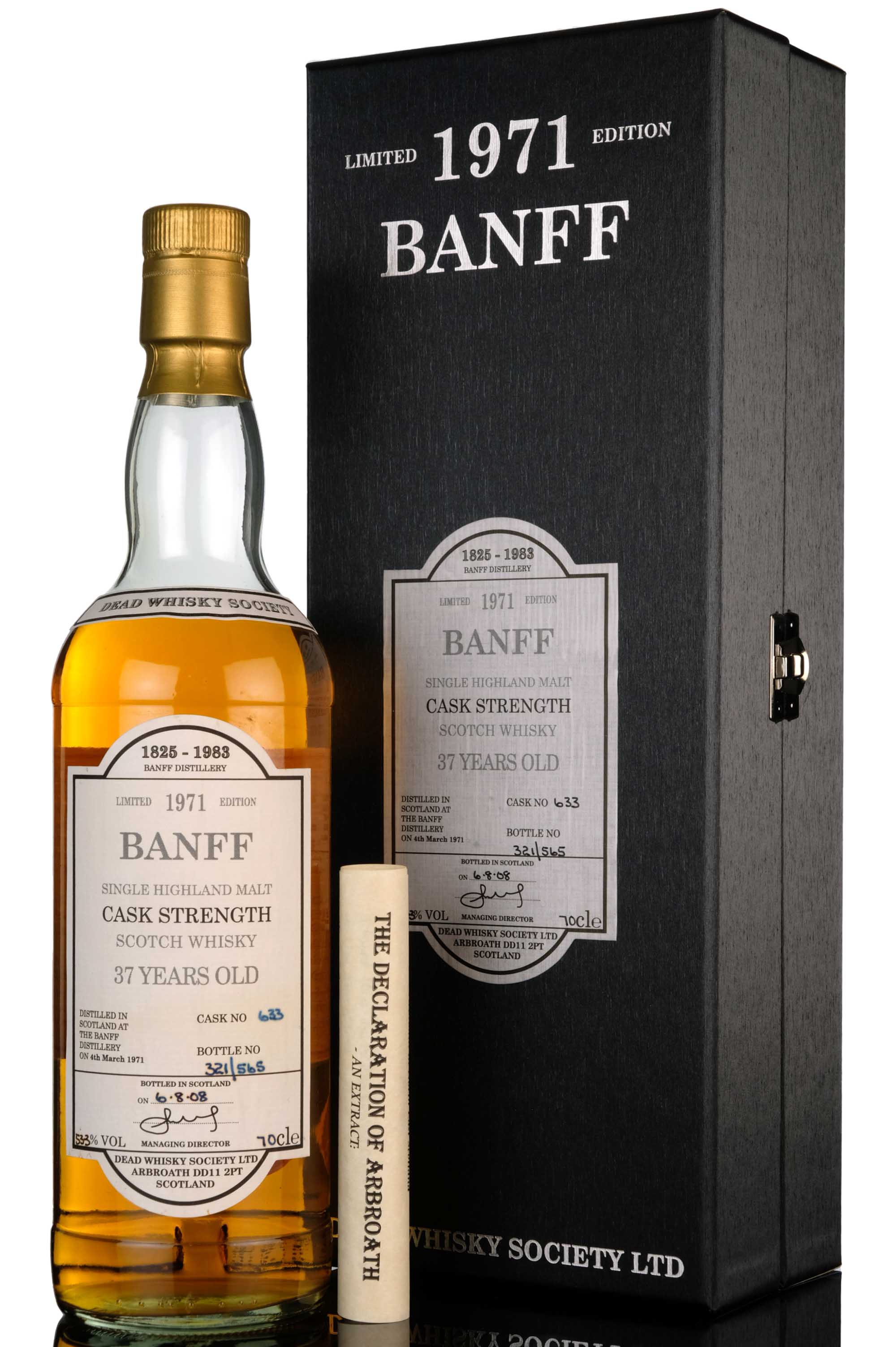 Banff 1971-2008 - 37 Year Old - Dead Whisky Society - Single Cask 633