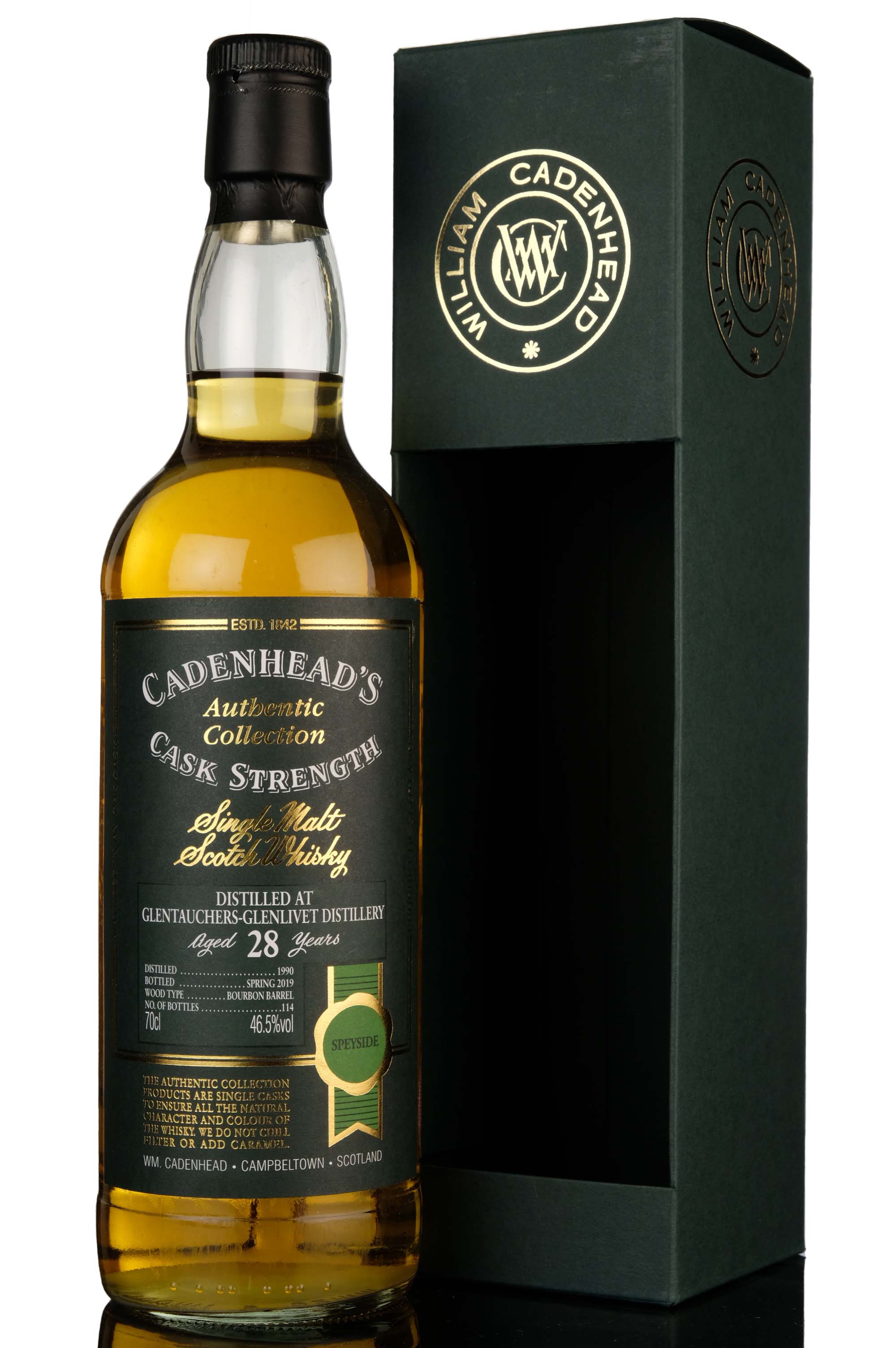 Glentauchers 1990-2019 - 28 Year Old - Cadenheads Authentic Collection - Single Cask