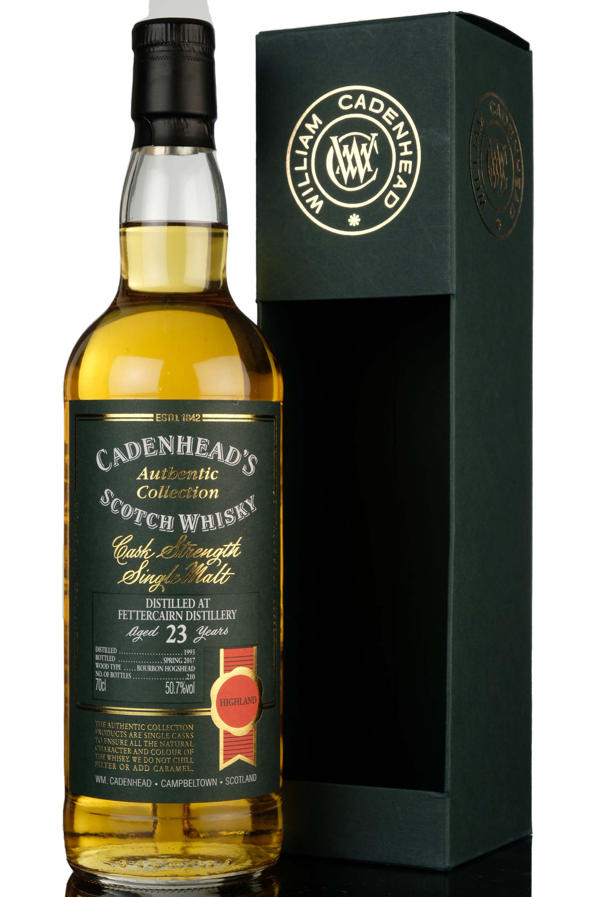 Fettercairn 1993-2017 - 23 Year Old - Cadenheads Authentic Collection - Single Cask