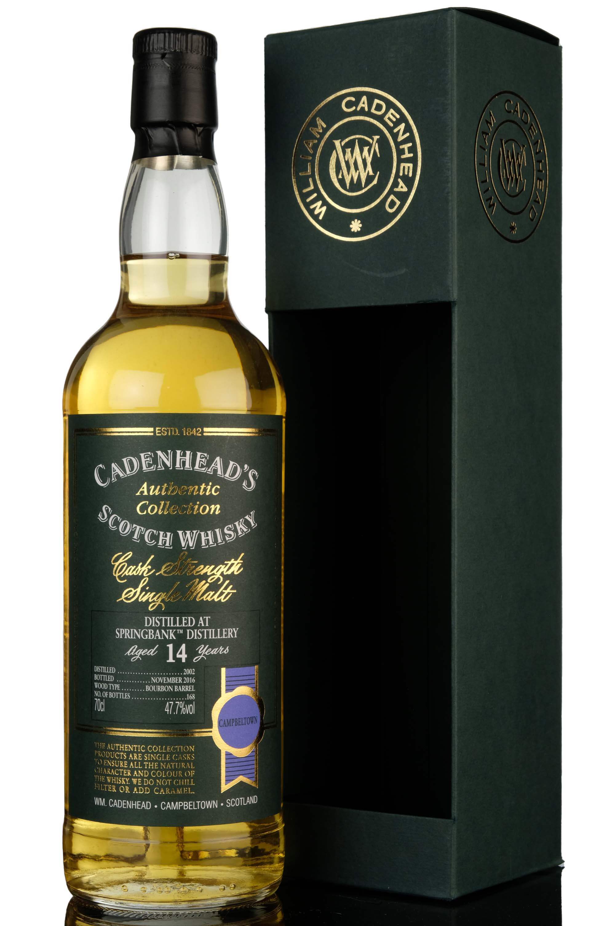 Springbank 2002-2016 - 14 Year Old - Cadenheads Authentic Collection - Single Cask