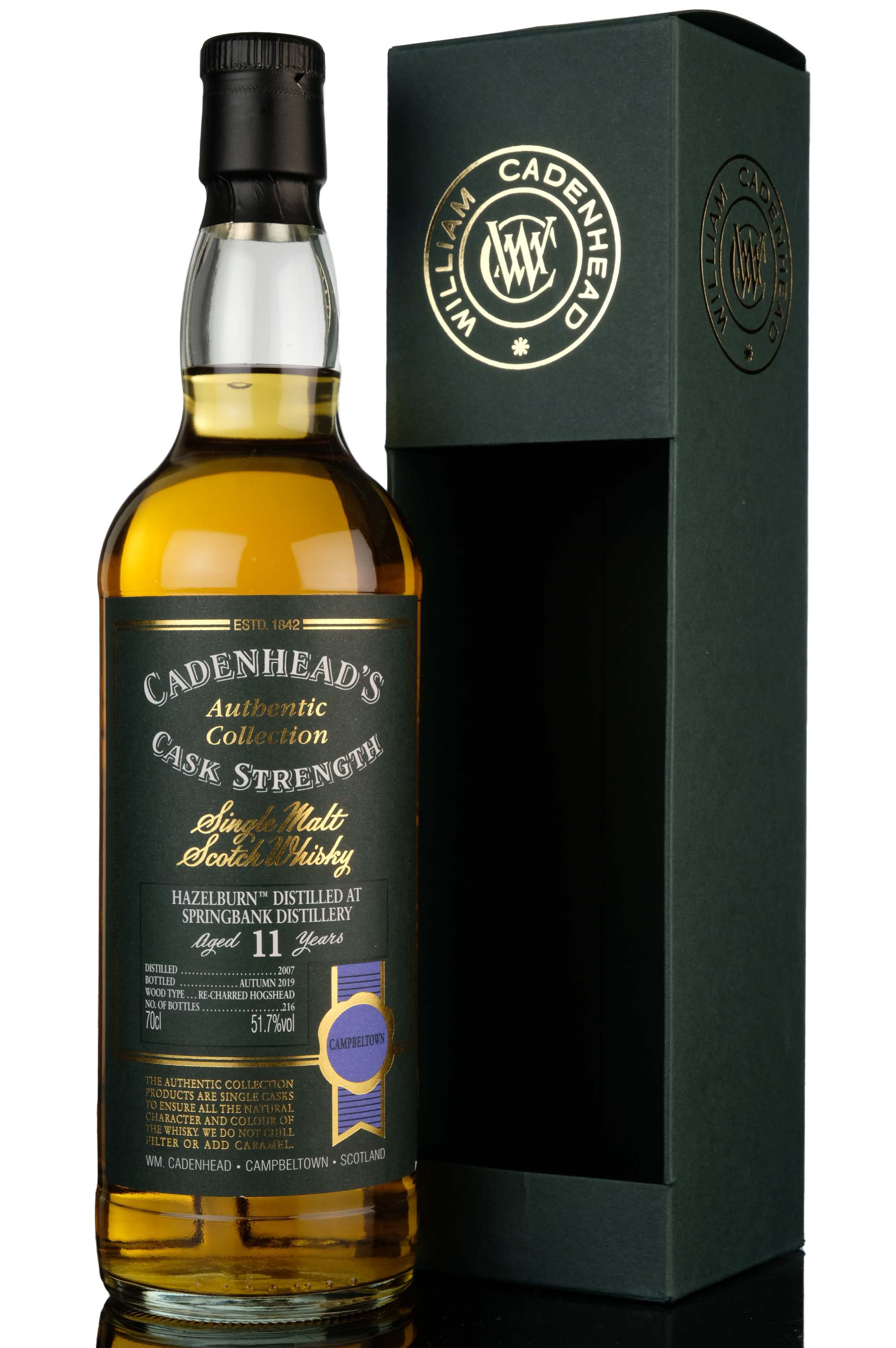 Hazelburn 2007-2019 - 11 Year Old - Cadenheads Authentic Collection - Single Cask
