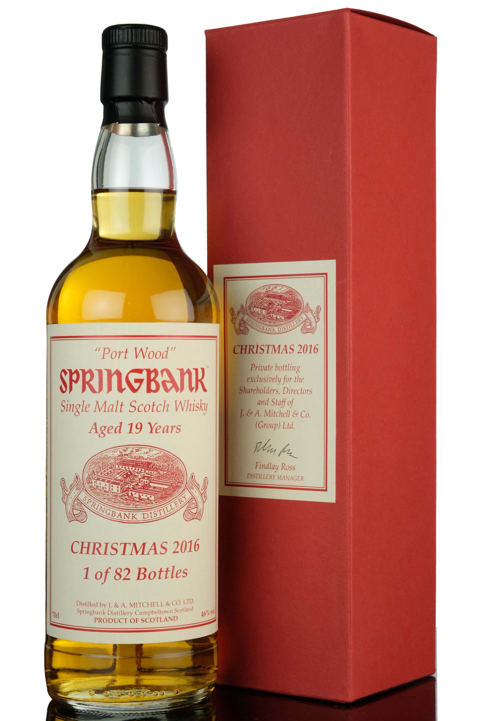 Springbank 19 Year Old - Cadenheads Christmas 2016 - Private Bottling For Shareholders, Di