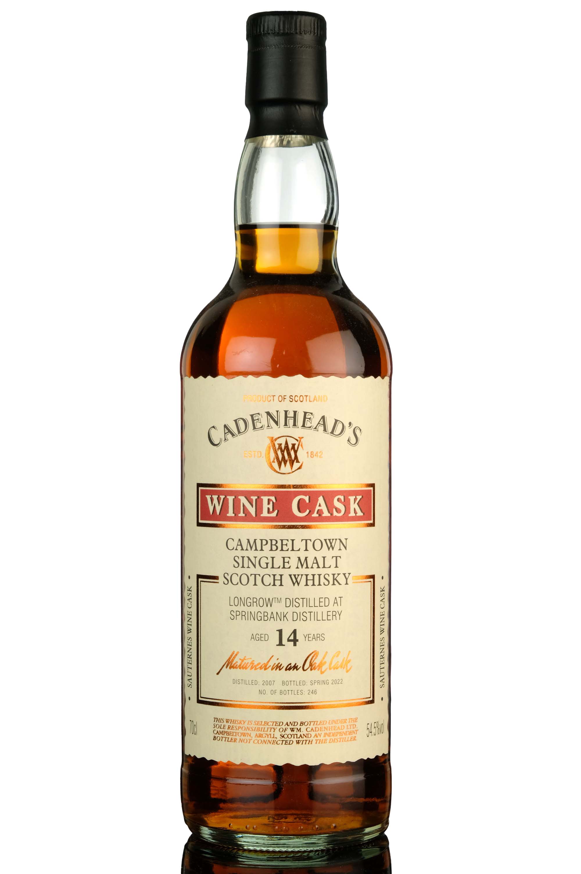 Longrow 2007-2022 - 14 Year Old - Cadenheads Wine Cask - Single Cask