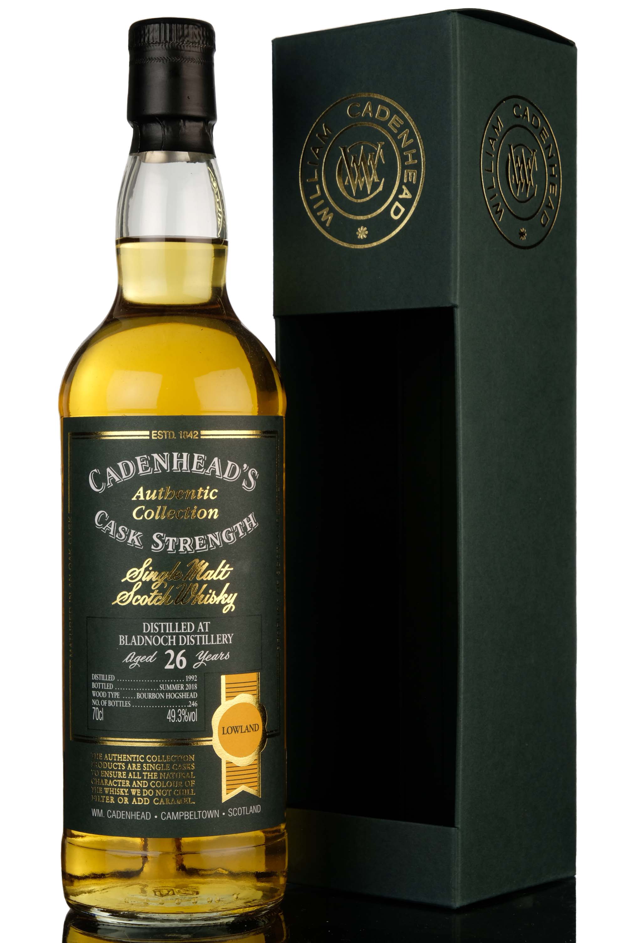 Bladnoch 1992-2018 - 26 Year Old - Cadenheads Authentic Collection - Single Cask