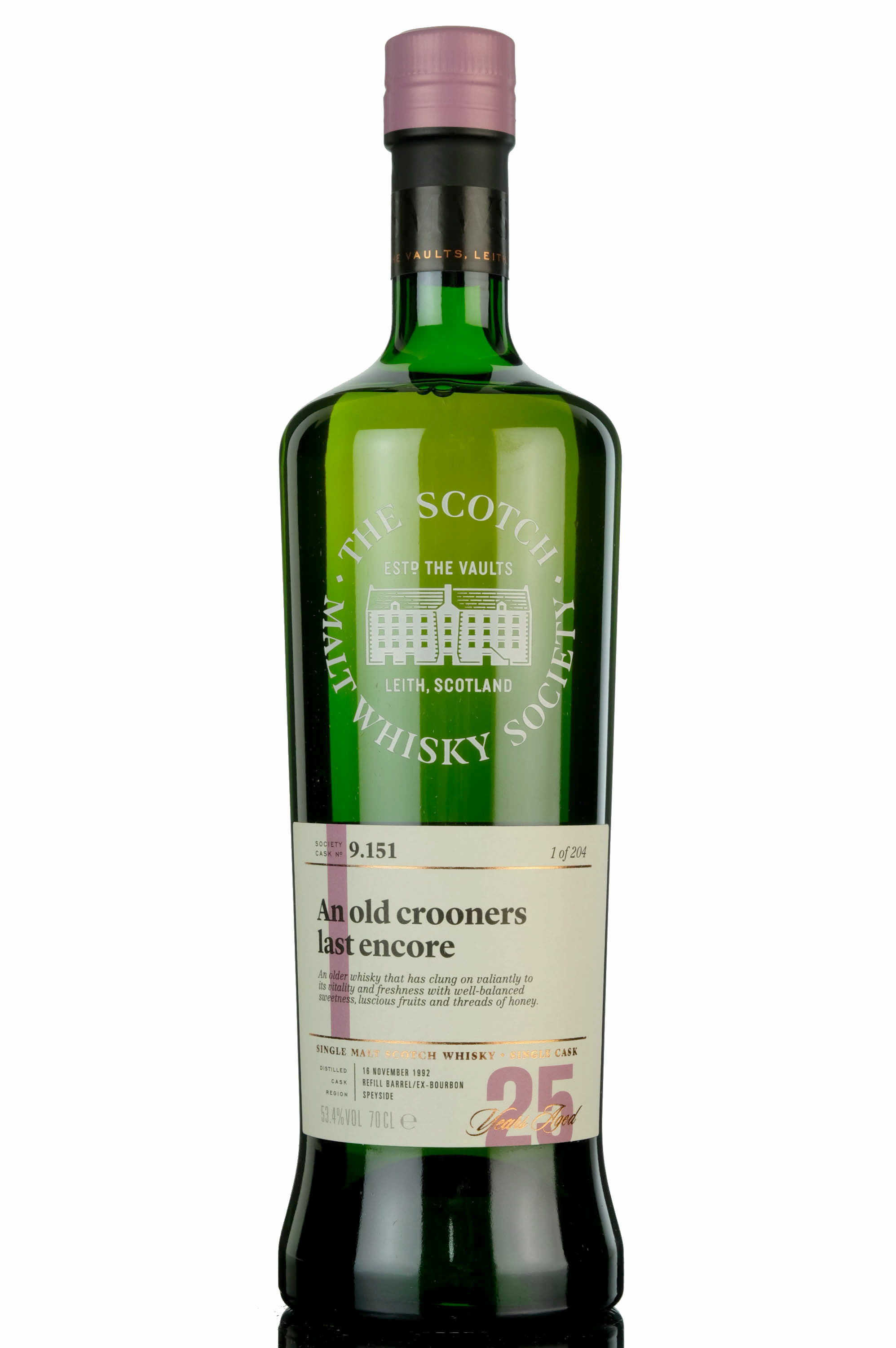 Glen Grant 1992-2018 - 25 Year Old - SMWS 9.151 - An Old Crooners Last Encore