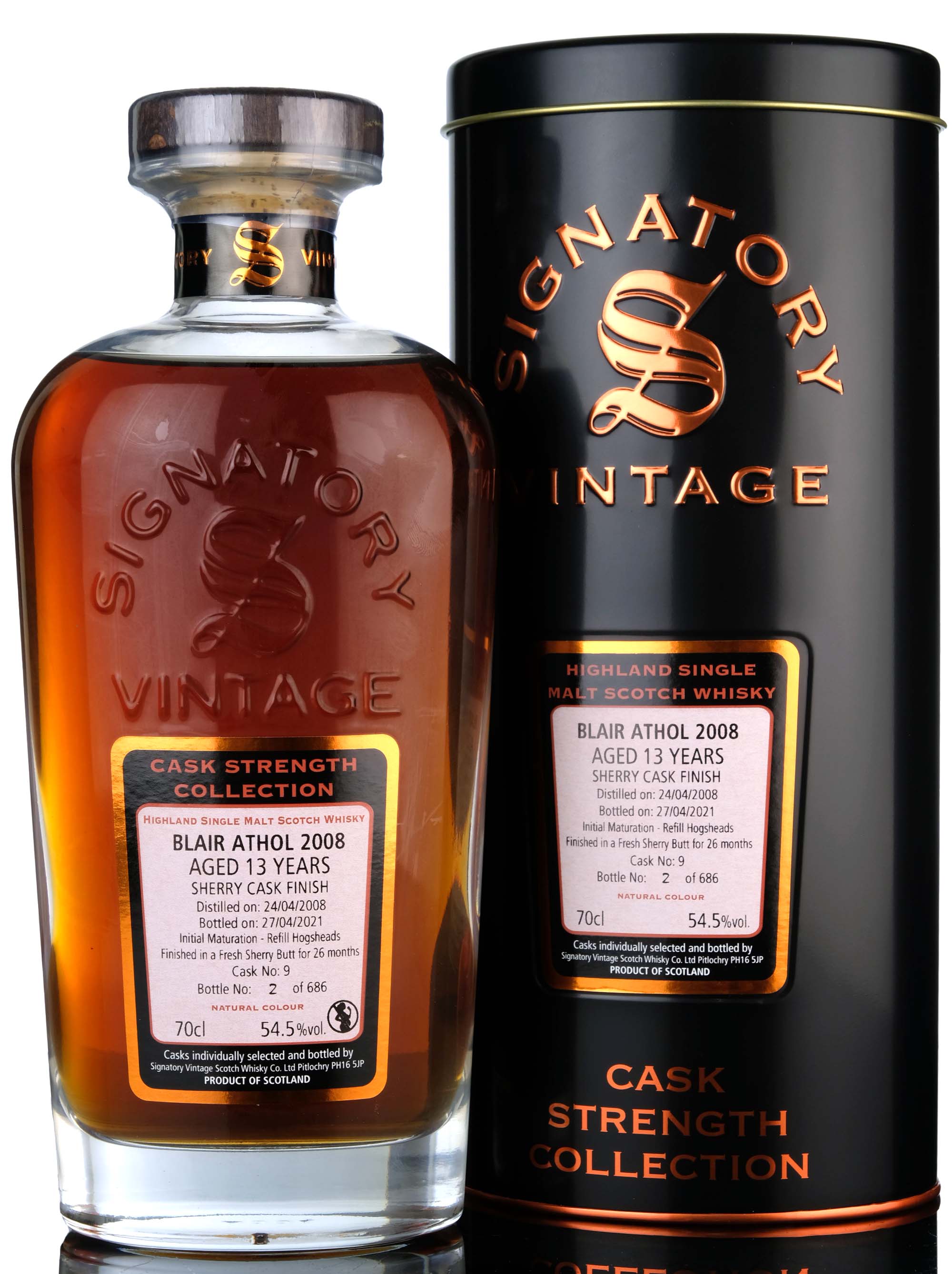 Blair Athol 2008-2021 - 13 Year Old - Signatory Vintage - Cask Strength Collection - Singl