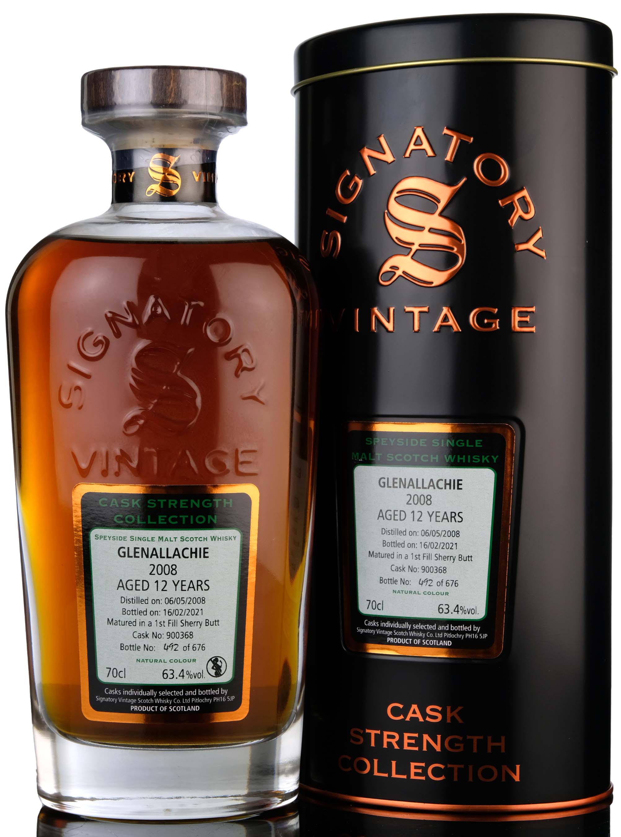 Glenallachie 2008-2021 - 12 Year Old - Signatory Vintage - Cask Strength Collection - Sing