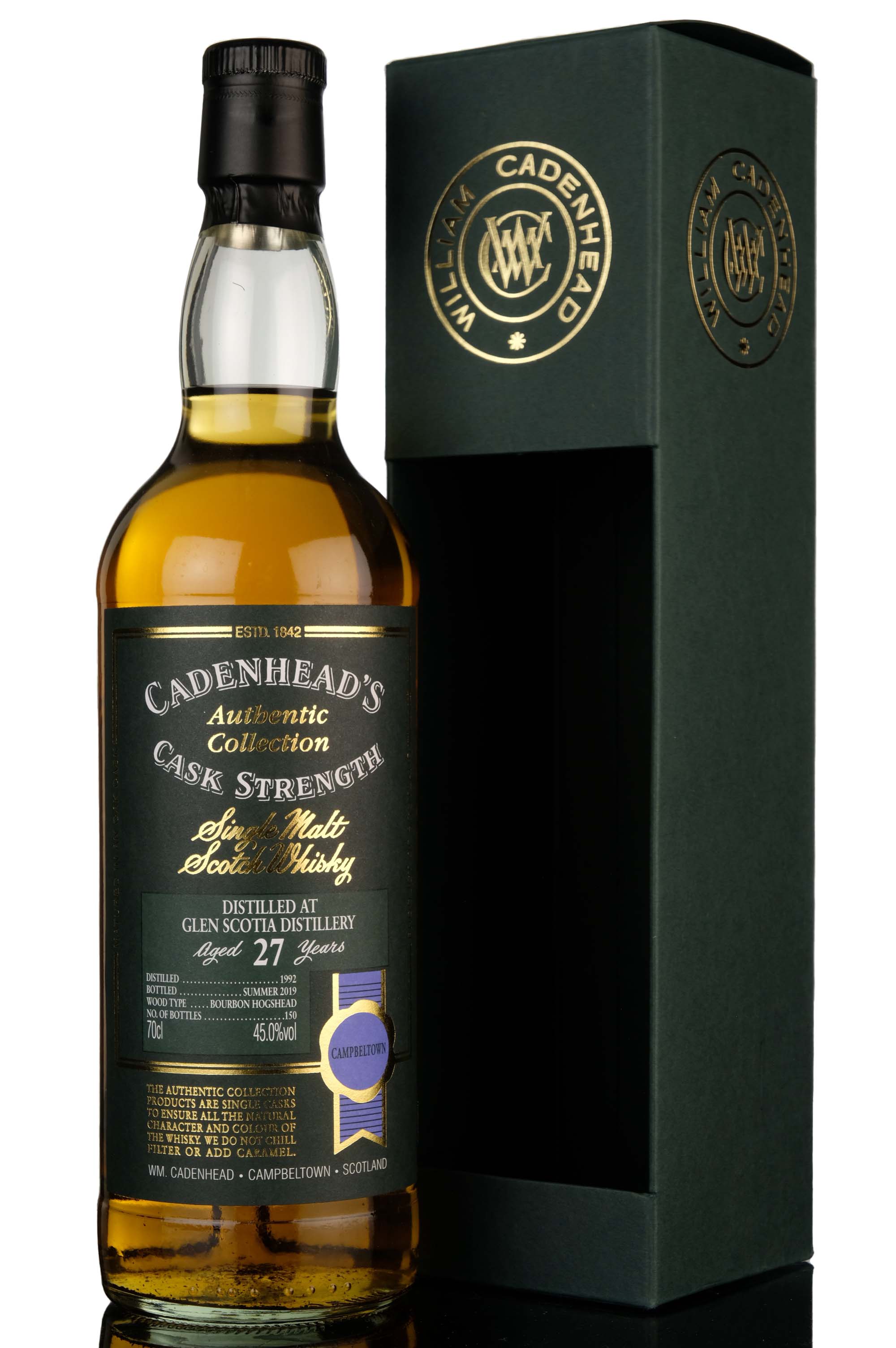 Glen Scotia 1992-2019 - 27 Year Old - Cadenheads Authentic Collection - Single Cask