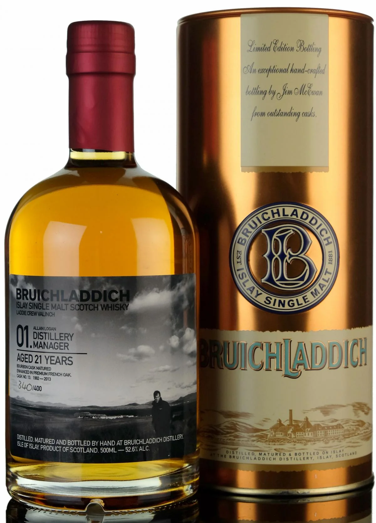 Bruichladdich 1992 - 2013 - 21 Year Old - Valinch - Managers Choice - Cask 13