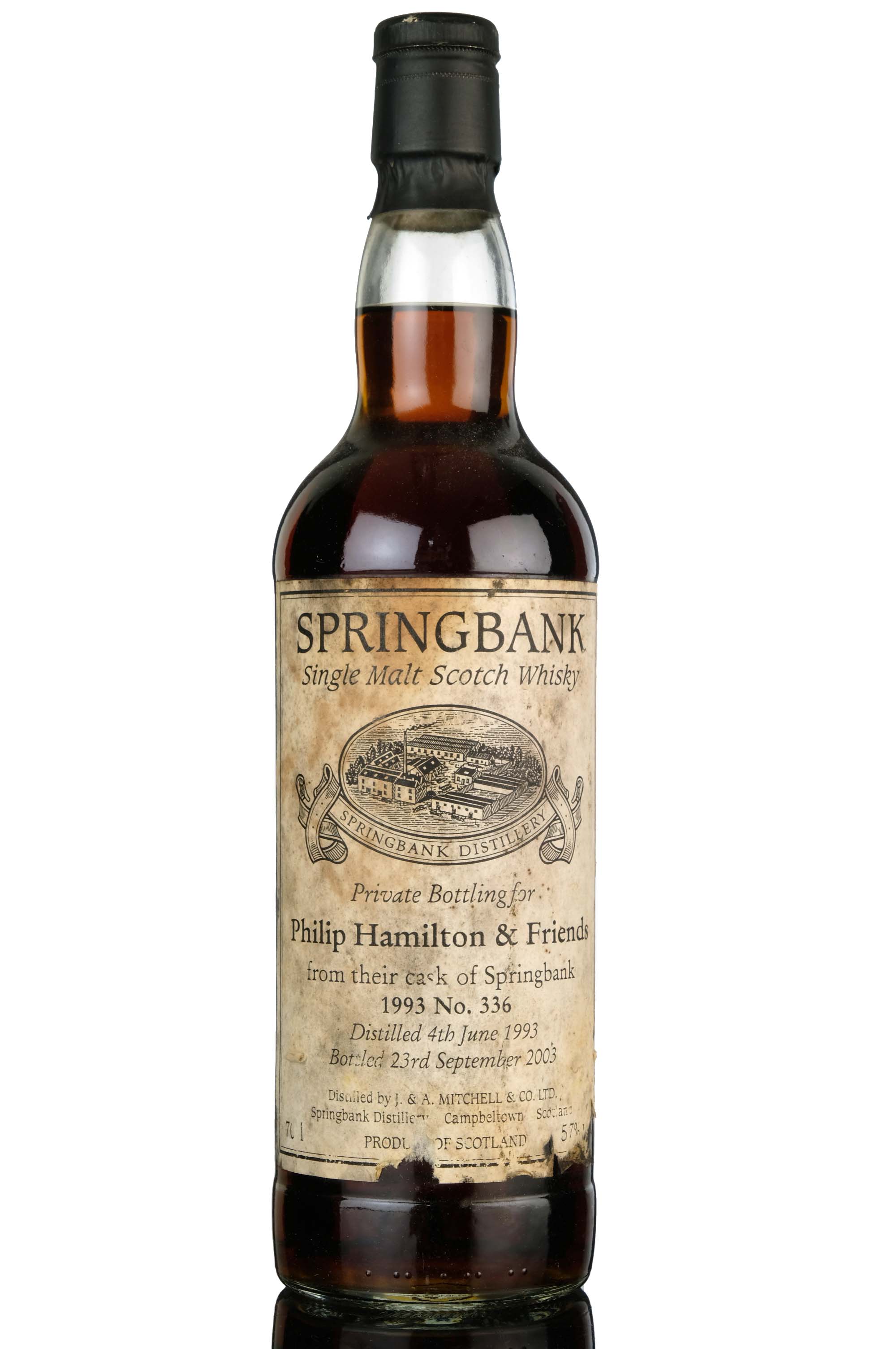 Springbank 1993-2003 - 10 Year Old - Single Cask 336 - Philip Hamilton & Friends Private B