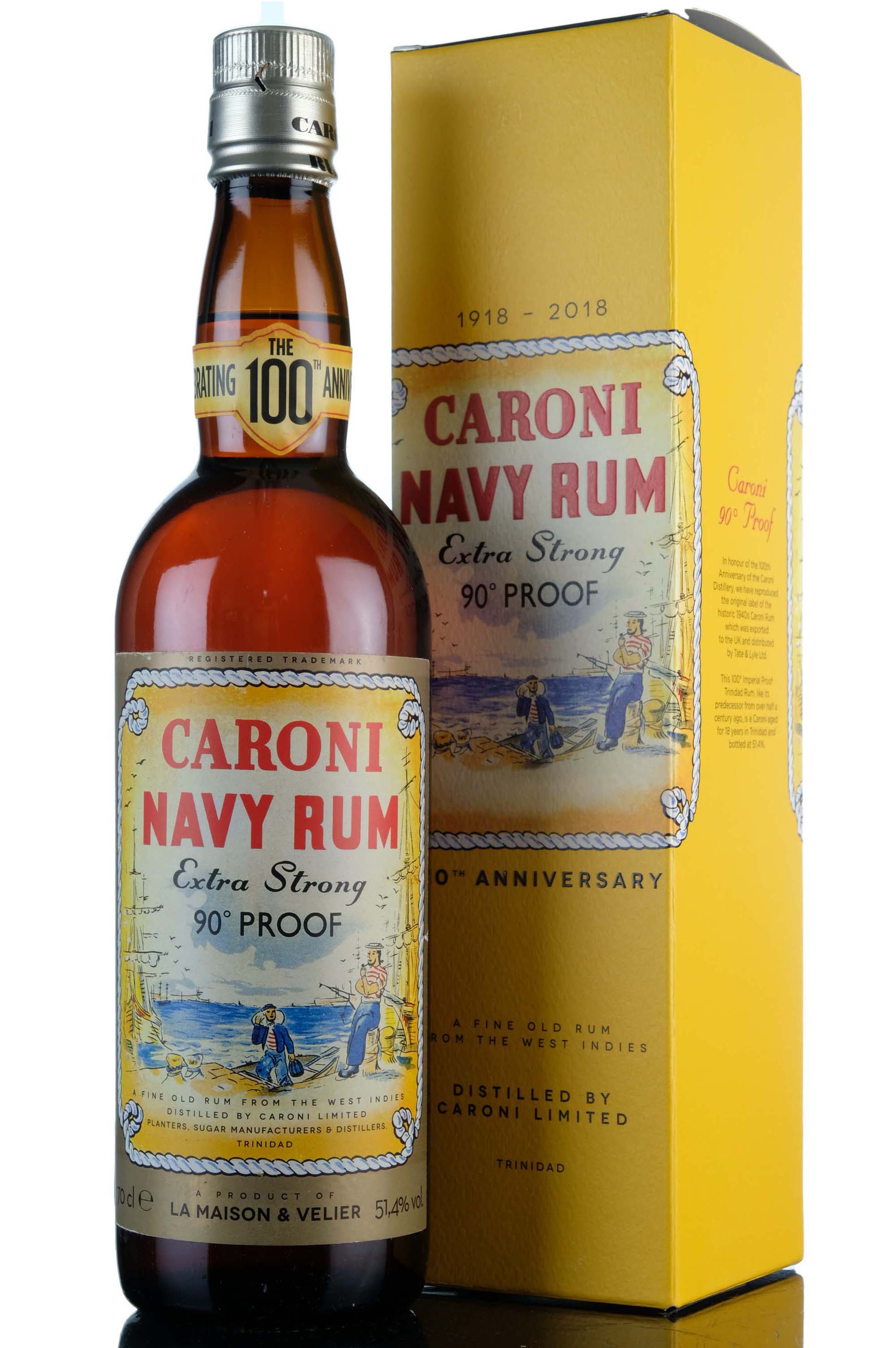 Caroni Extra Strong Navy Rum 18 Year Old - 100th Anniversary 1918-2018