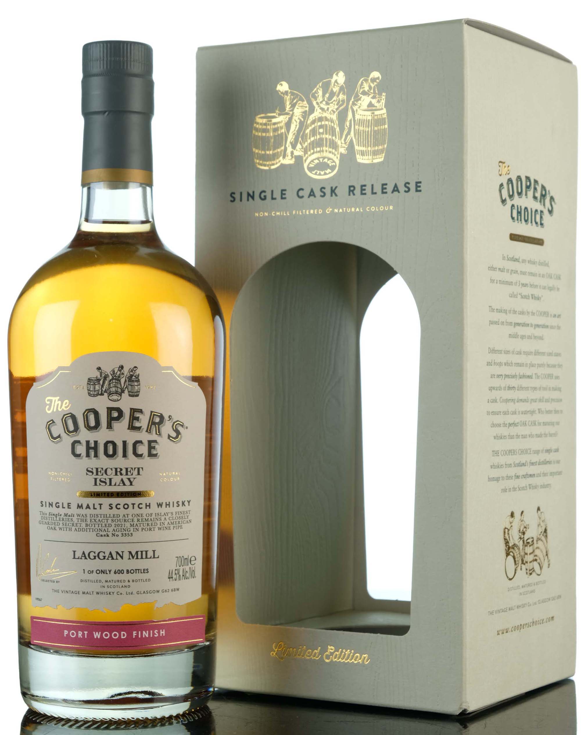 Laggan Mill Secret Islay - Coopers Choice - Single Cask 3353 - 2021 Release