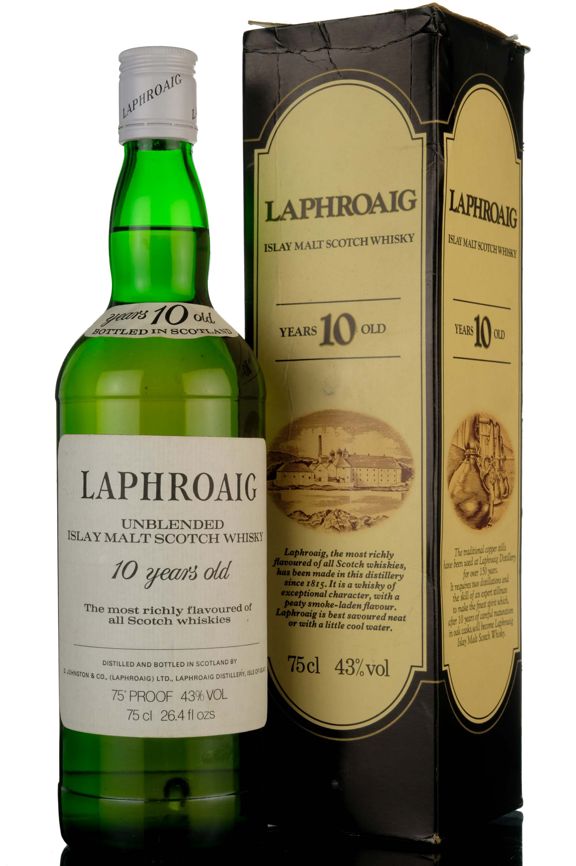 Laphroaig 10 Year Old - Unblended - Late 1970s