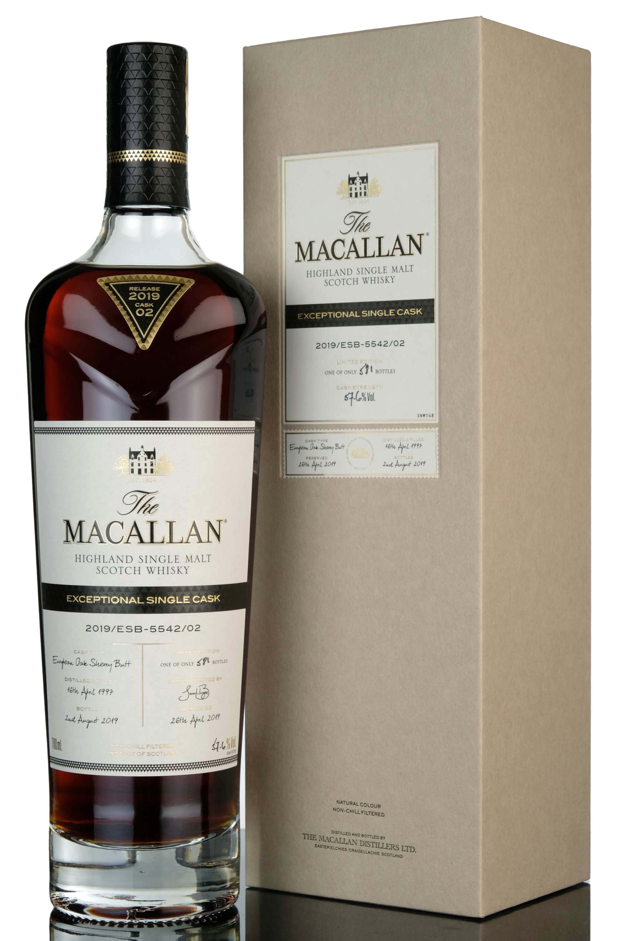 Macallan 1997-2019 - 22 Year Old - Exceptional Cask - Single Cask 5542/02