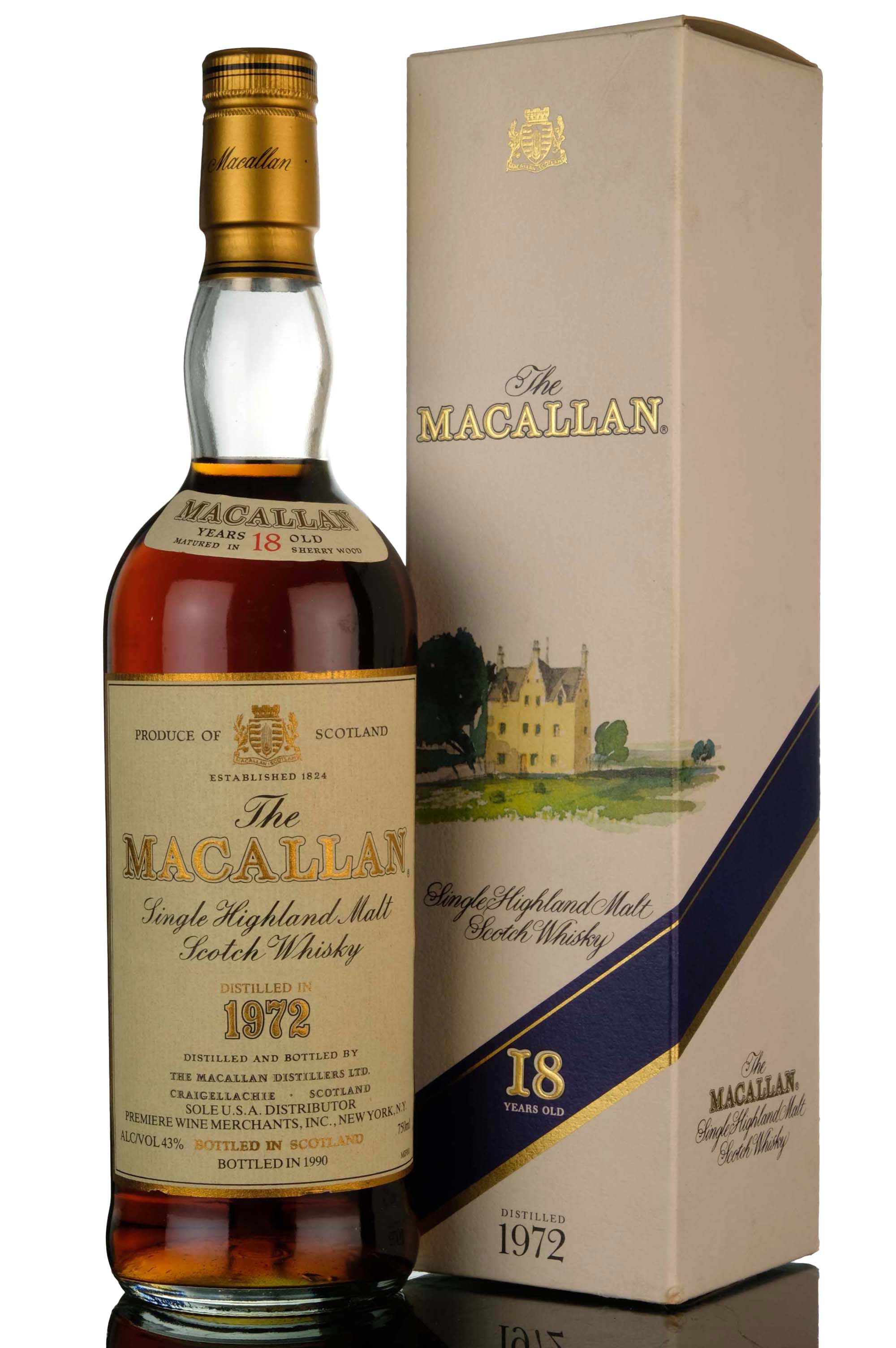 Macallan 1972-1990 - 18 Year Old - Sherry Cask - US Import