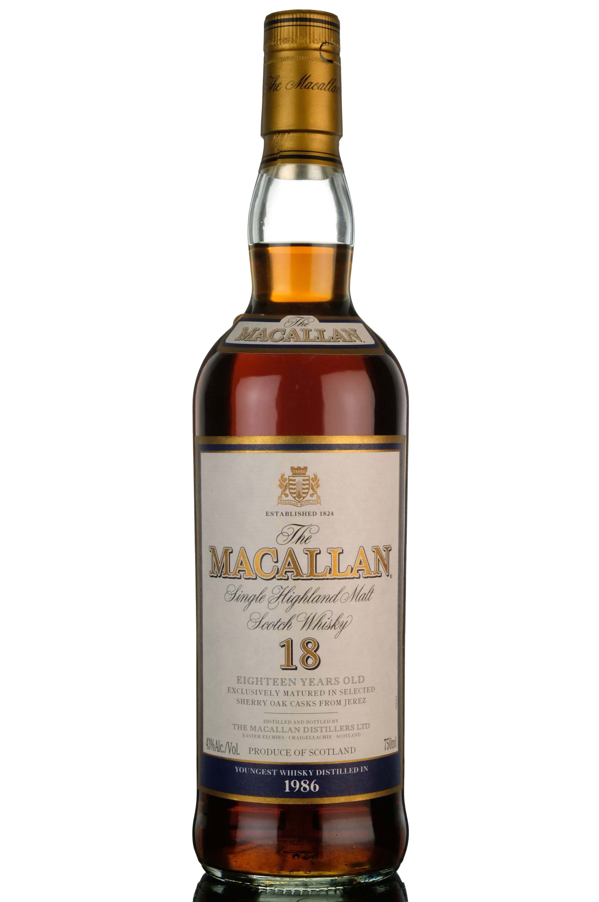 Macallan 1986 - 18 Year Old - Sherry Cask - US Import