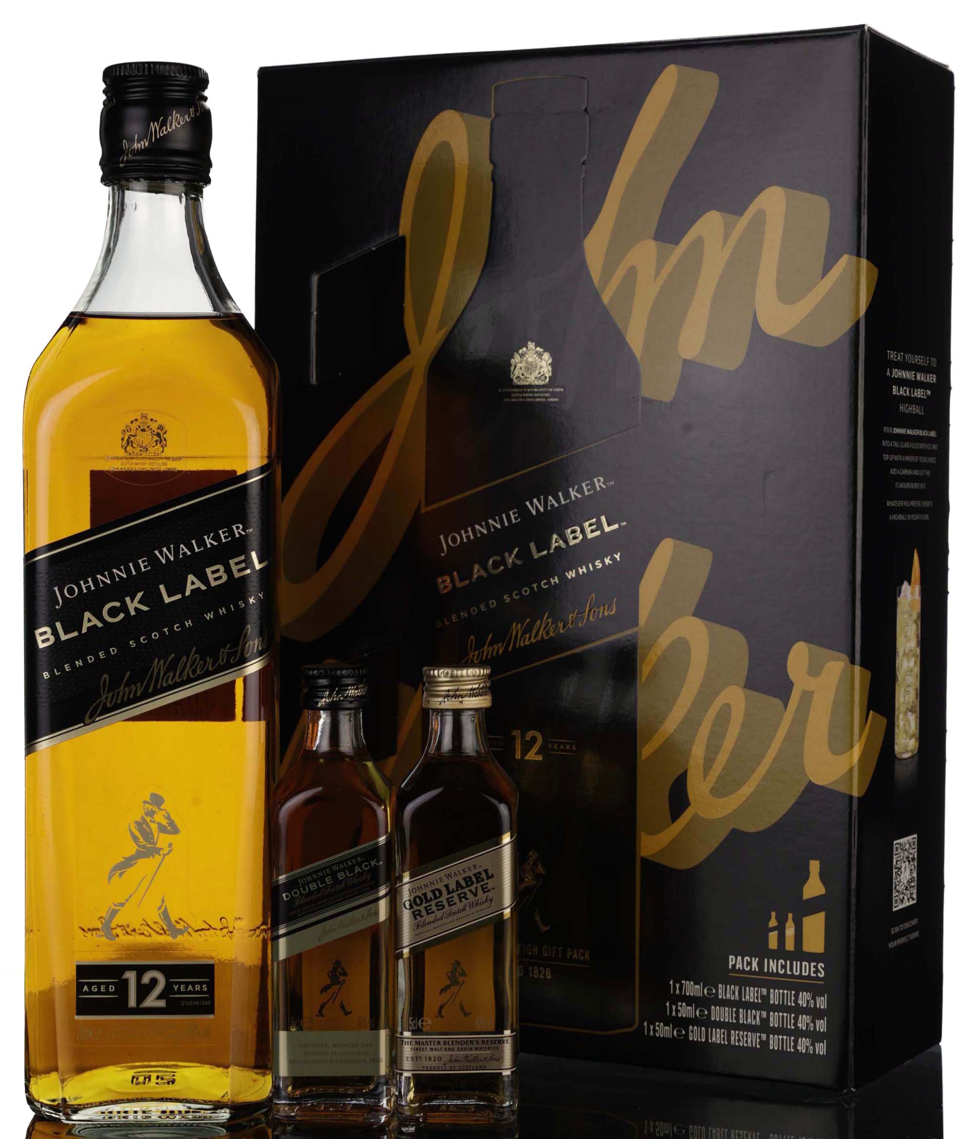 Johnnie Walker 12 Year Old - Black Label - Limited Edition Presentation Set