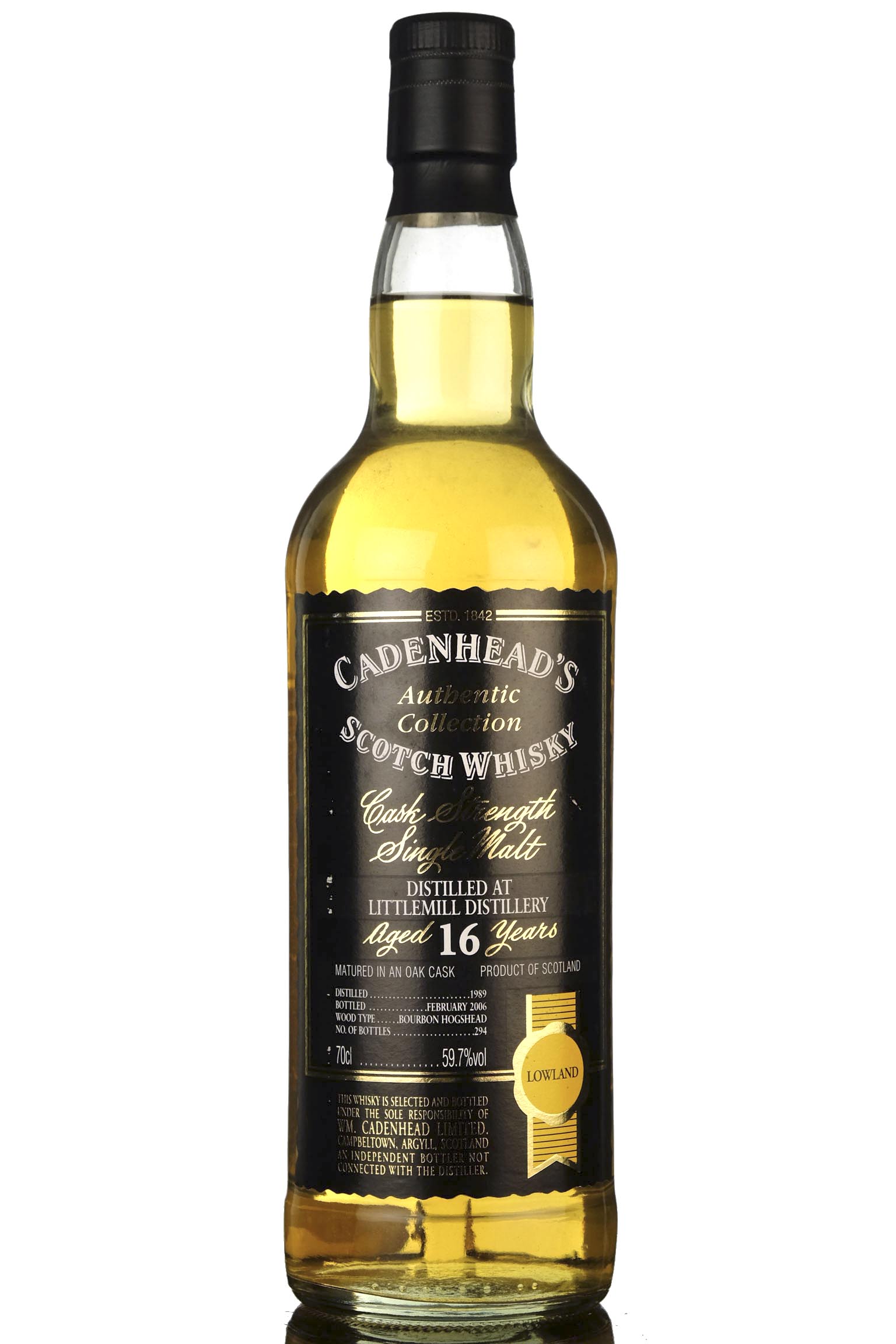 Littlemill 1989-2006 - 16 Year Old - Cadenheads Authentic Collection