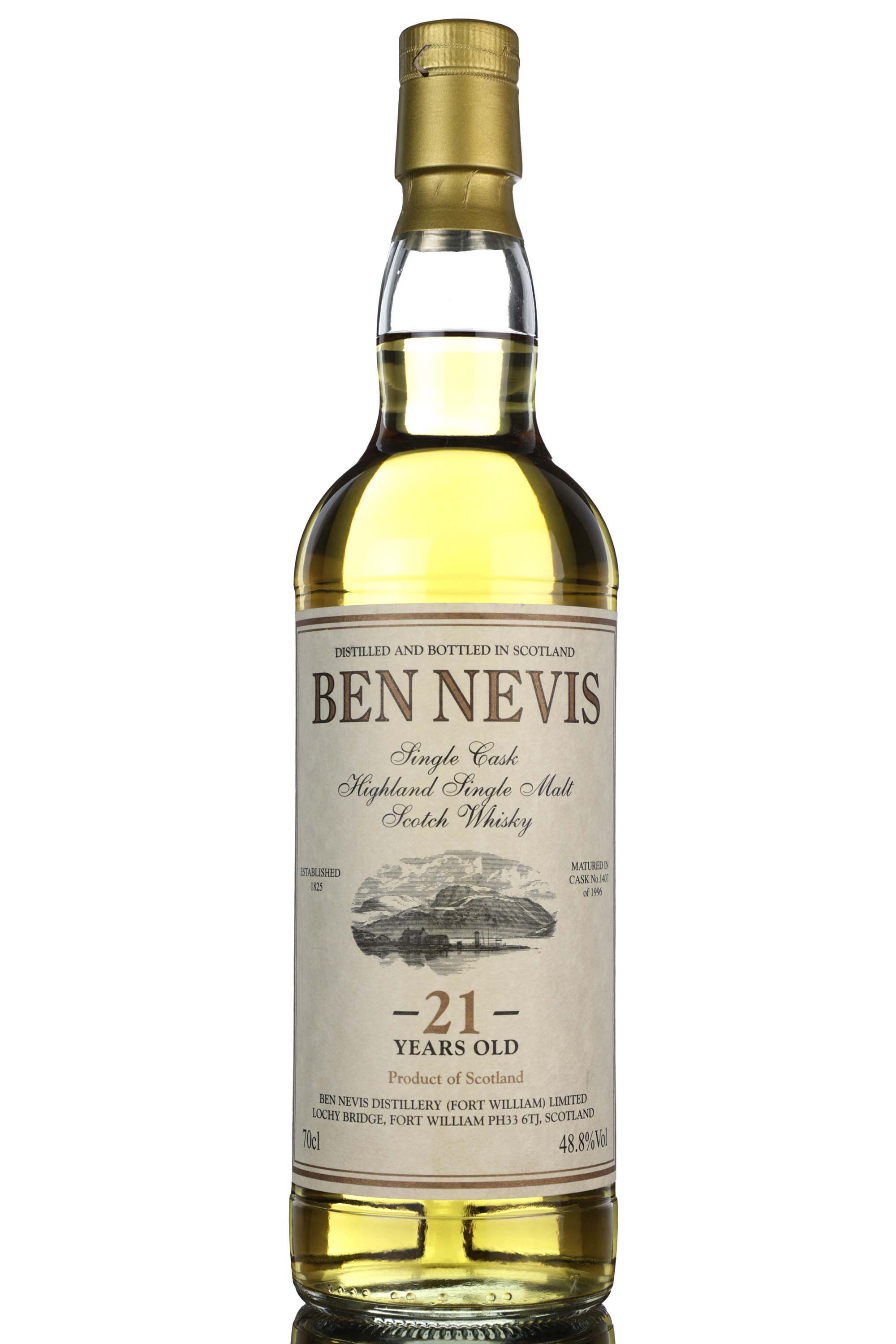 Ben Nevis 1996 - 21 Year Old - Private Cask - Single Cask 1407