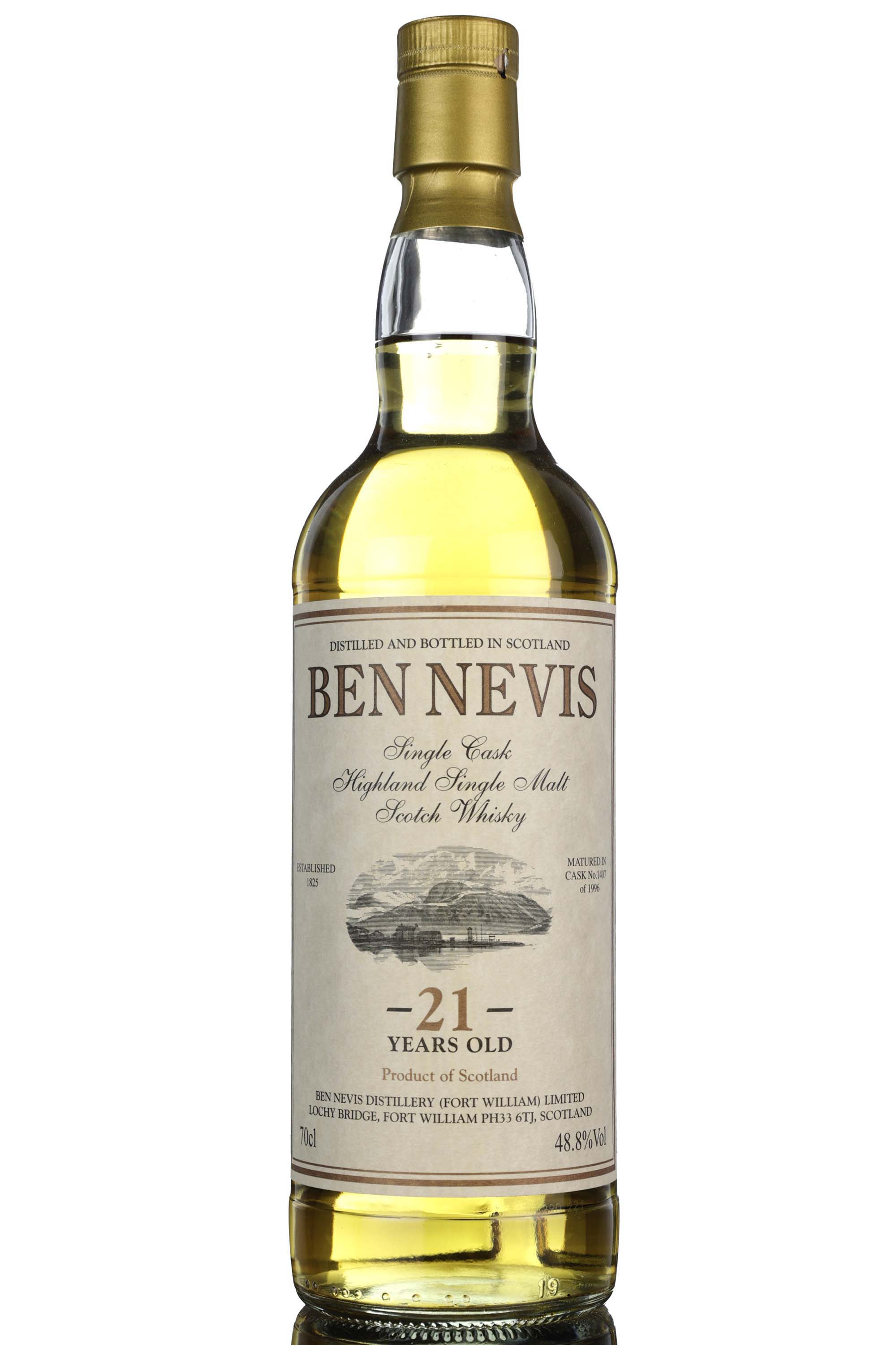 Ben Nevis 1996 - 21 Year Old - Private Cask - Single Cask 1407