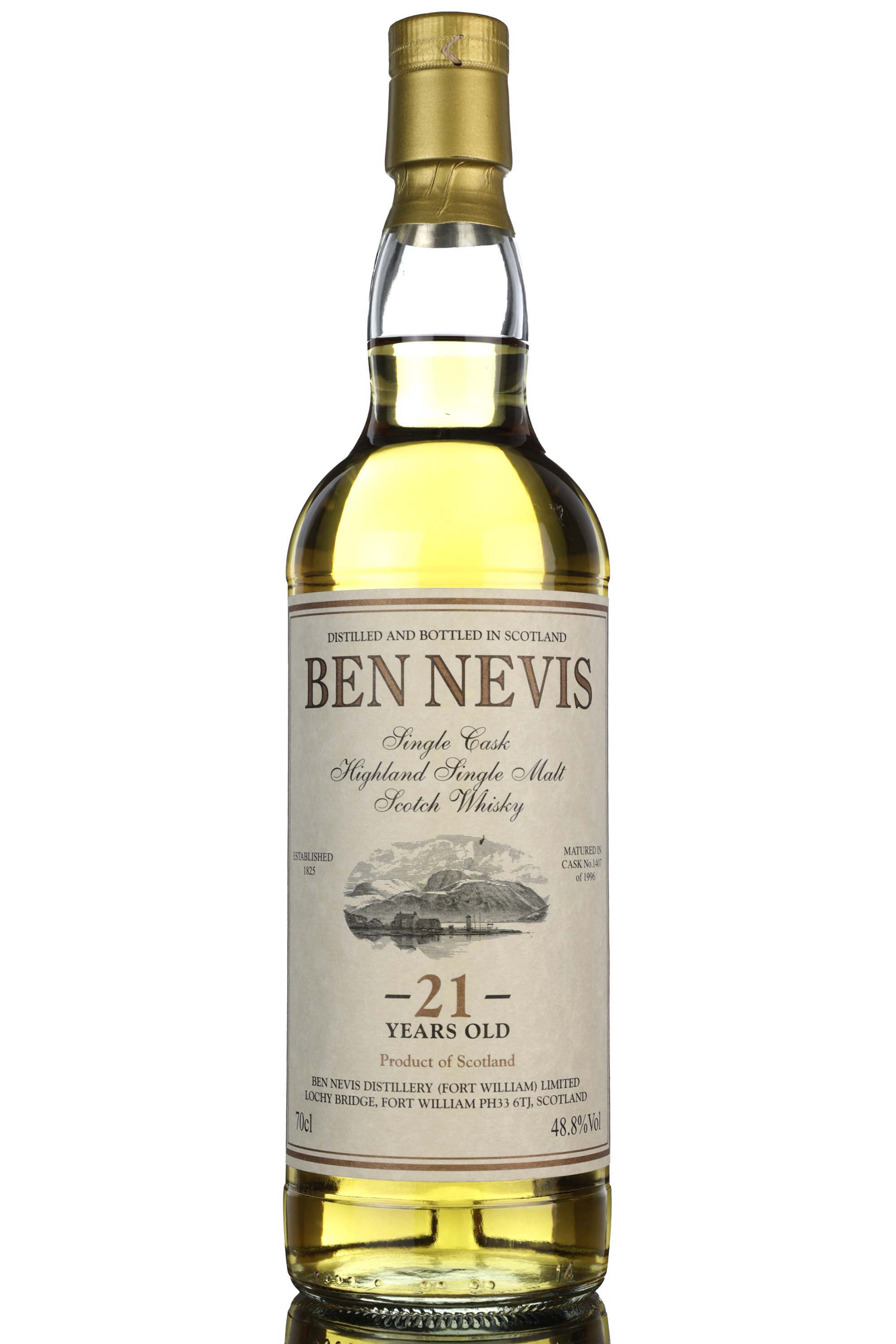 Ben Nevis 1996 - 21 Year Old - Private Cask - Single Cask 1407