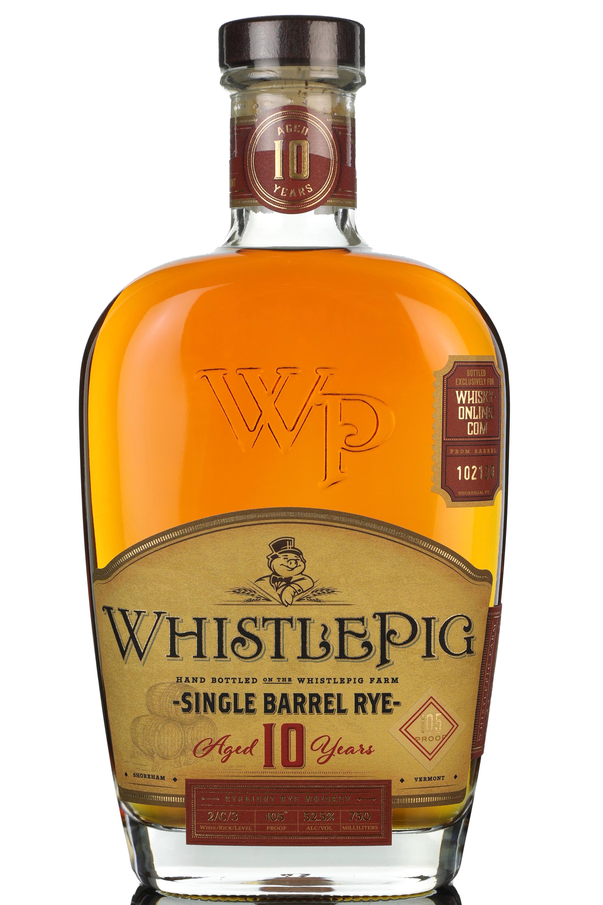 WhistlePig 10 Year Old - Single Barrel 102130 - 2020 Release - Whisky-Online Exclusive