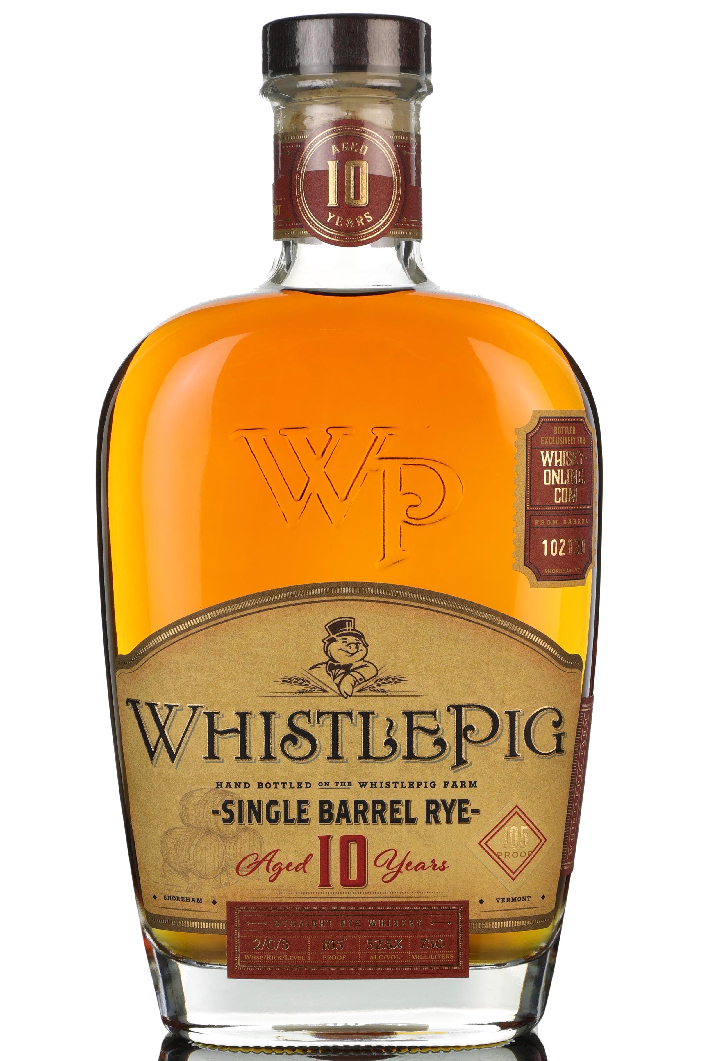 WhistlePig 10 Year Old - Single Barrel 102130 - 2020 Release - Whisky-Online Exclusive