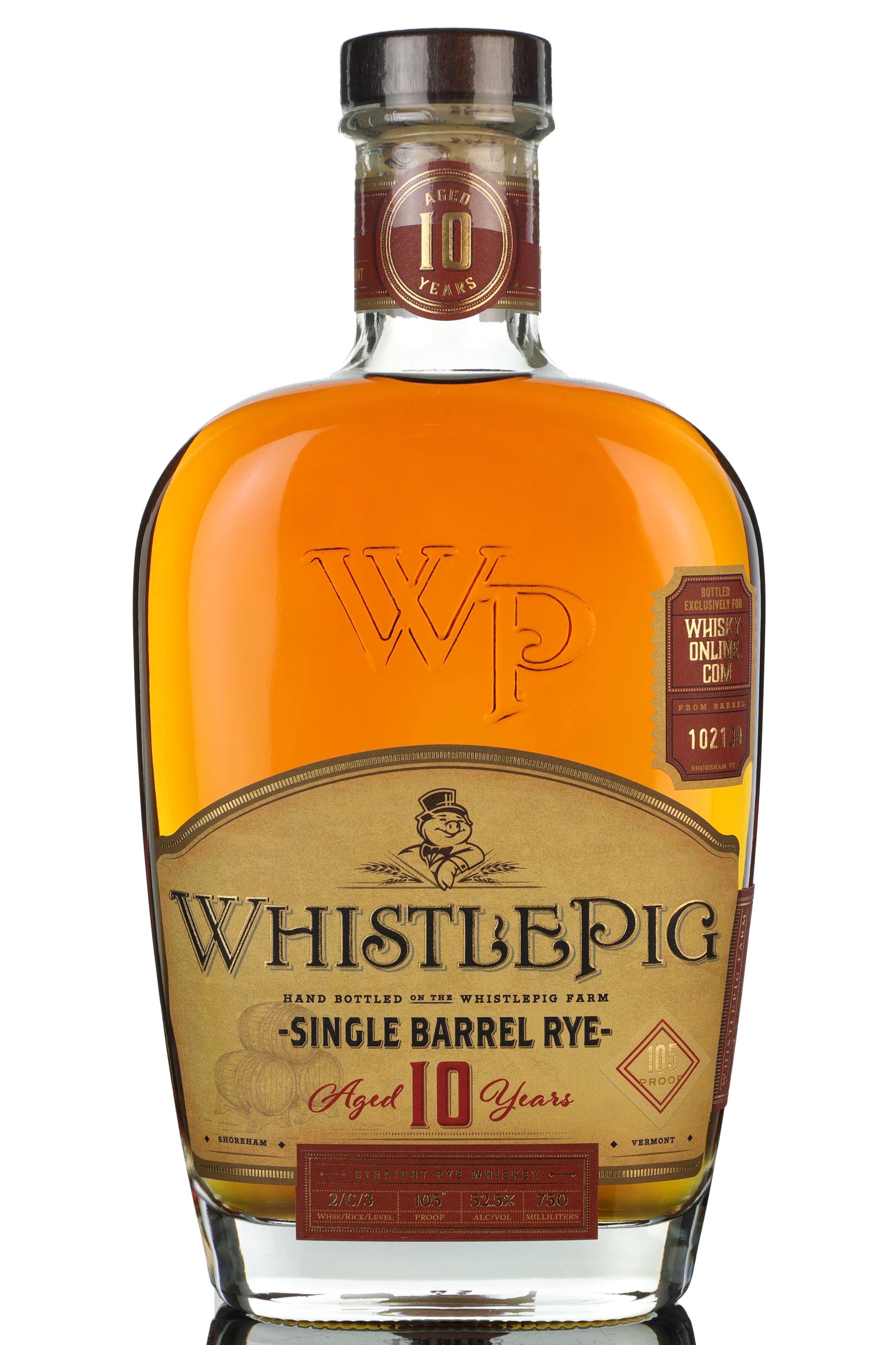 WhistlePig 10 Year Old - Single Barrel 102130 - 2020 Release - Whisky-Online Exclusive