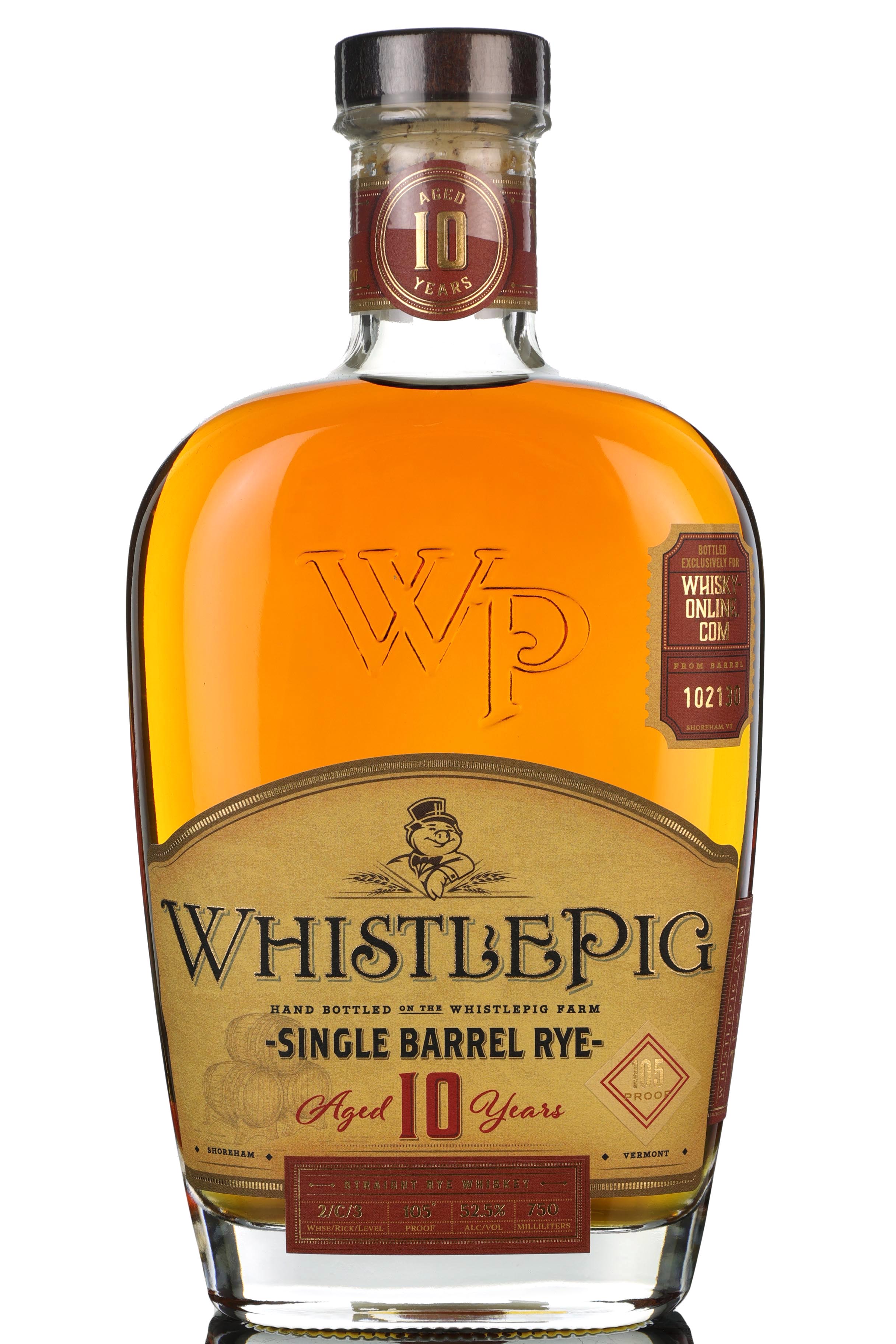 WhistlePig 10 Year Old - Single Barrel 102130 - 2020 Release - Whisky-Online Exclusive