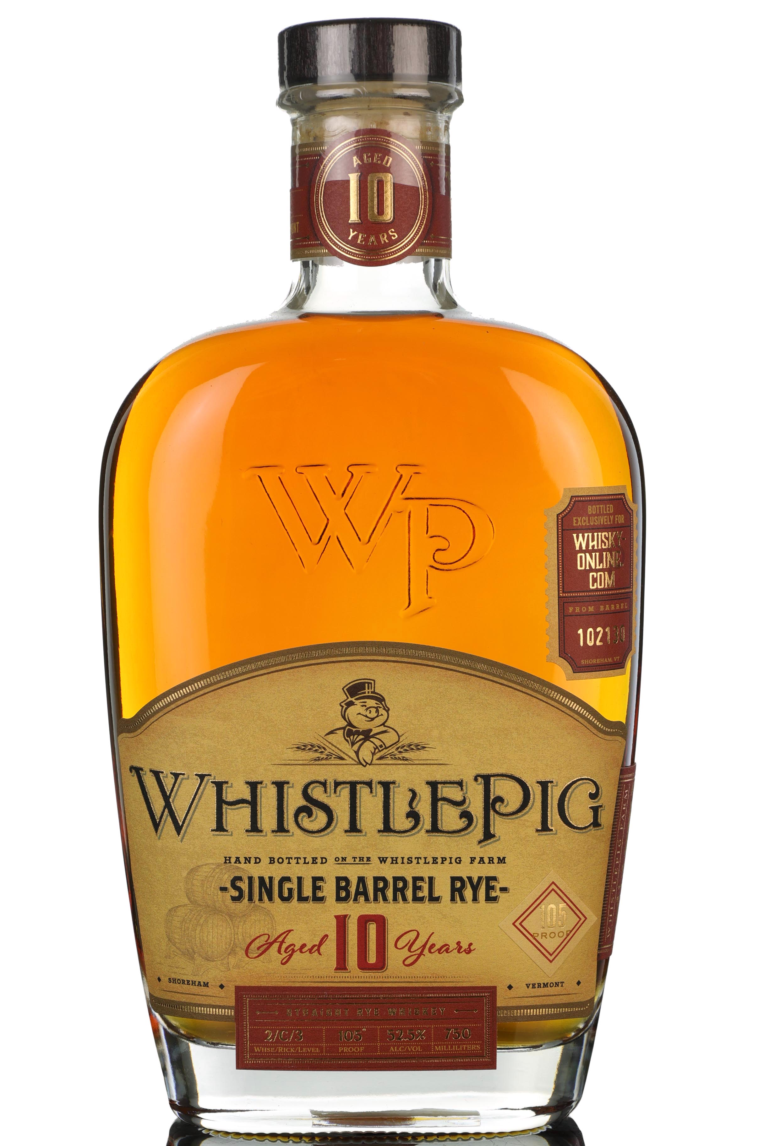 WhistlePig 10 Year Old - Single Barrel 102130 - 2020 Release - Whisky-Online Exclusive